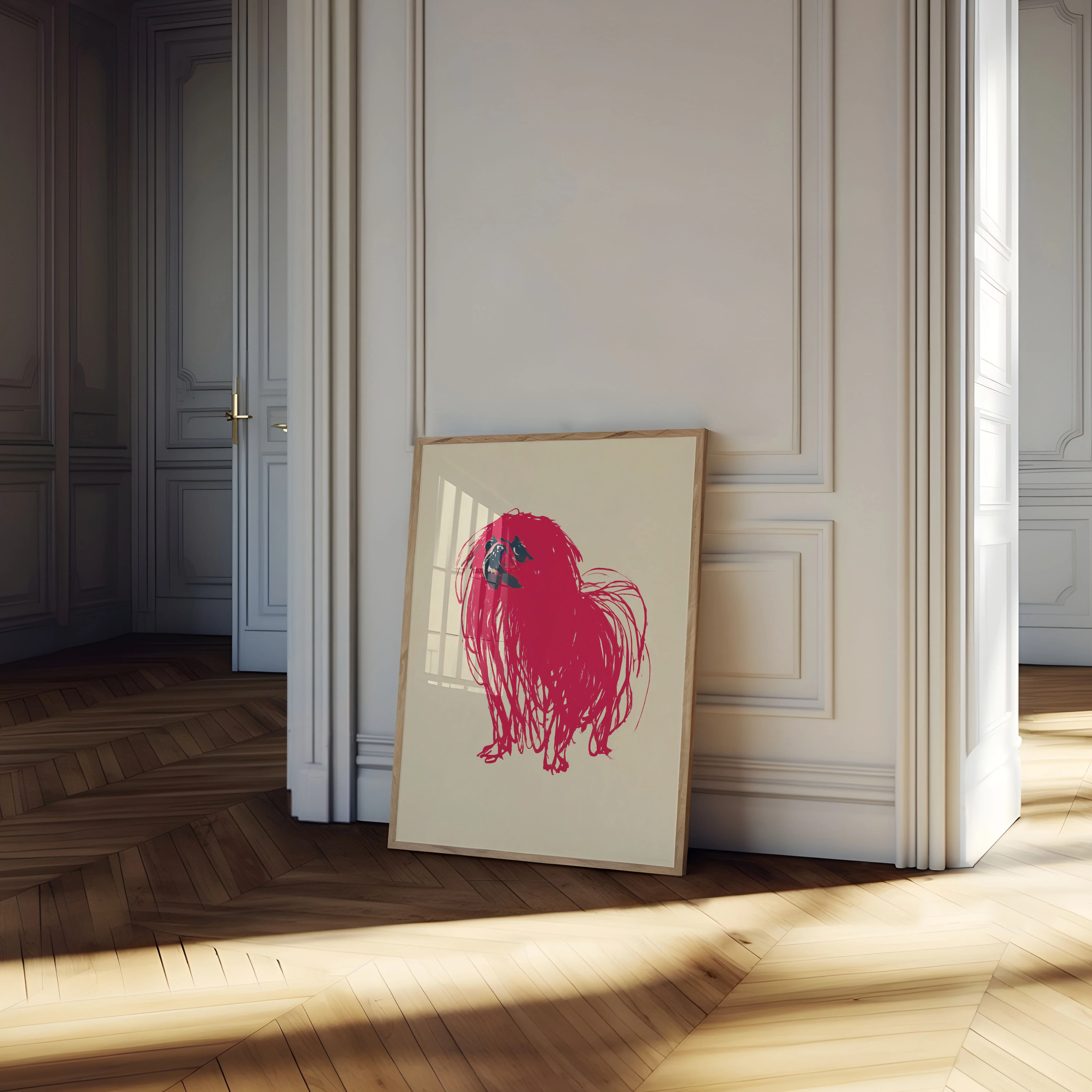 Red Fluffy Dog Poster - Image 4