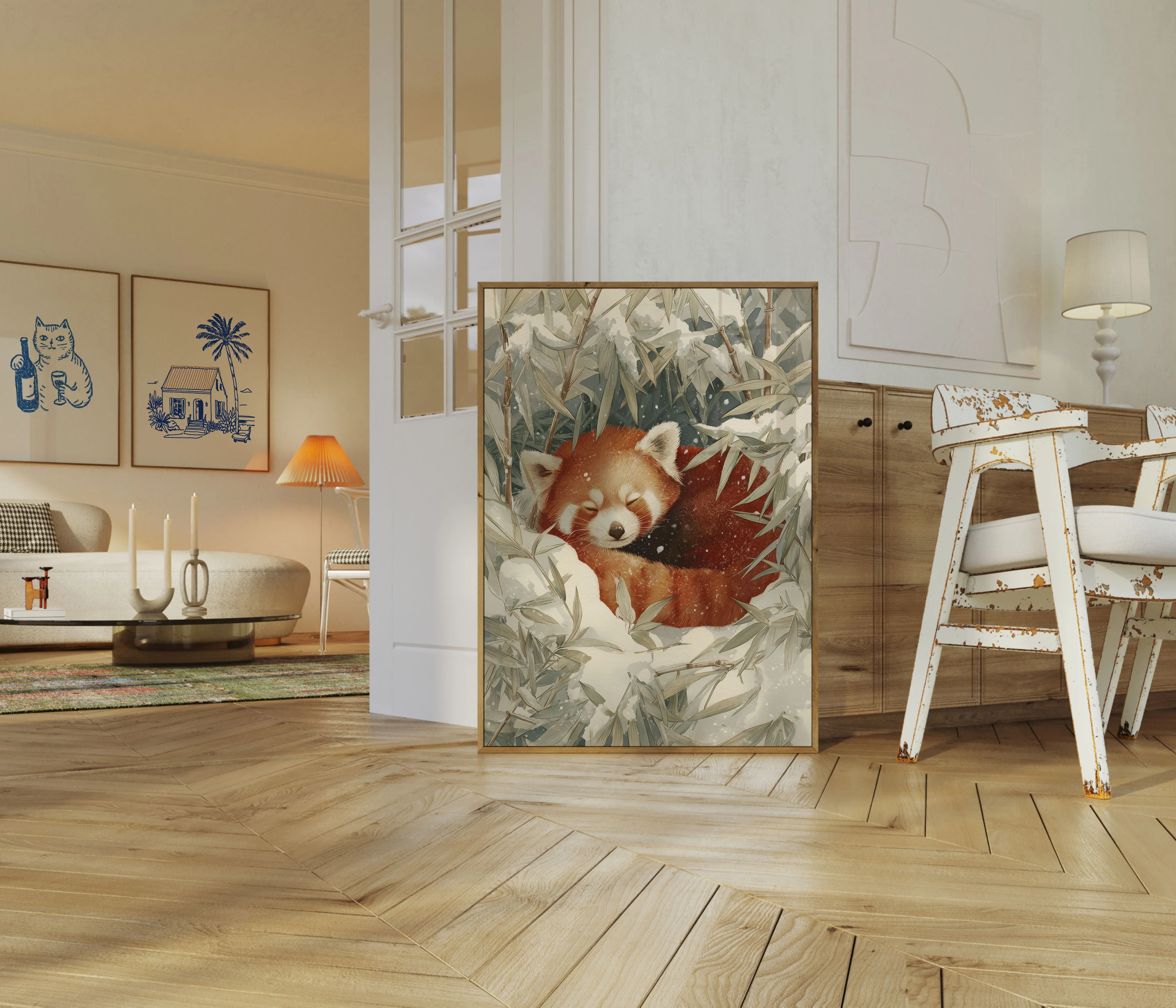 Red Panda in Winter Snow Poster - Image 5