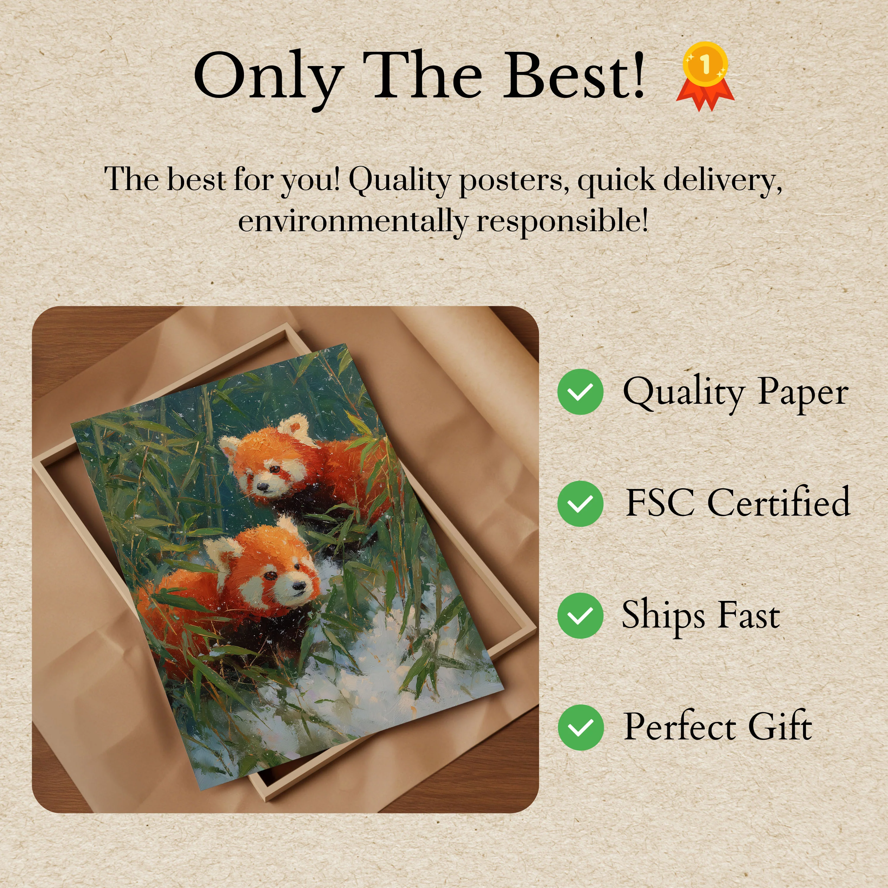 Red Pandas in Bamboo Forest Poster - Image 3