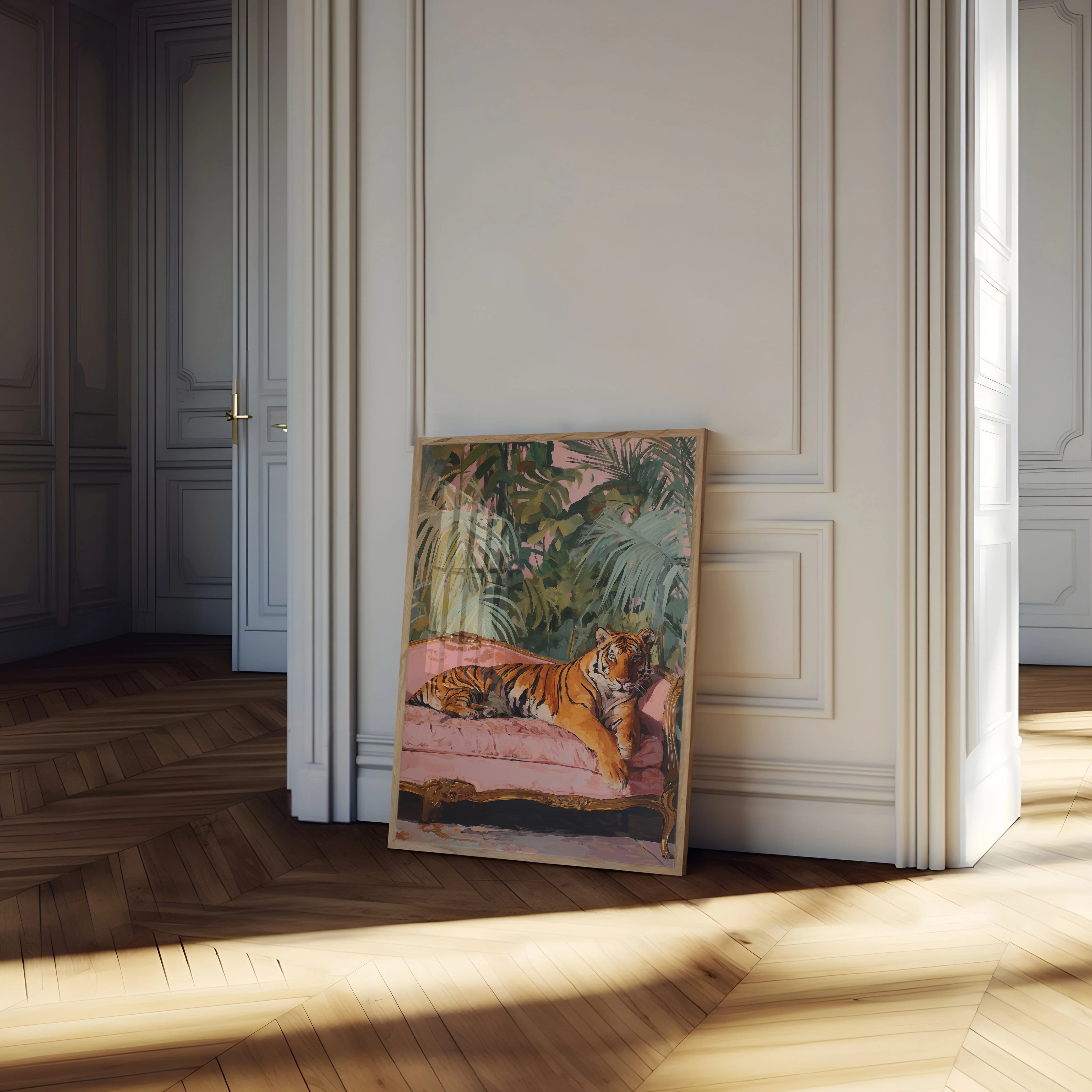 Regal Tiger Pink Lounge Poster - Image 4