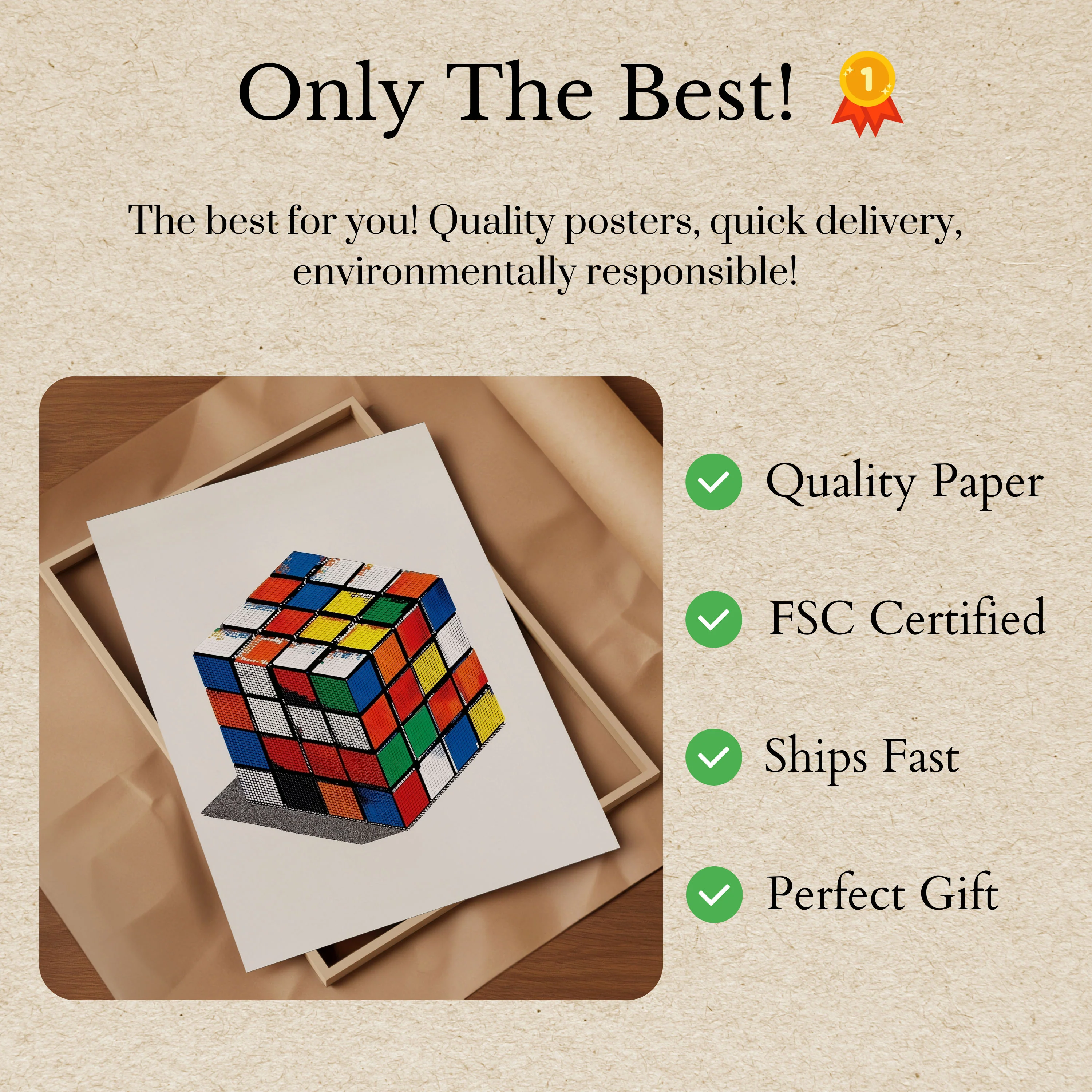 Retro Cube Puzzle Poster - Image 3