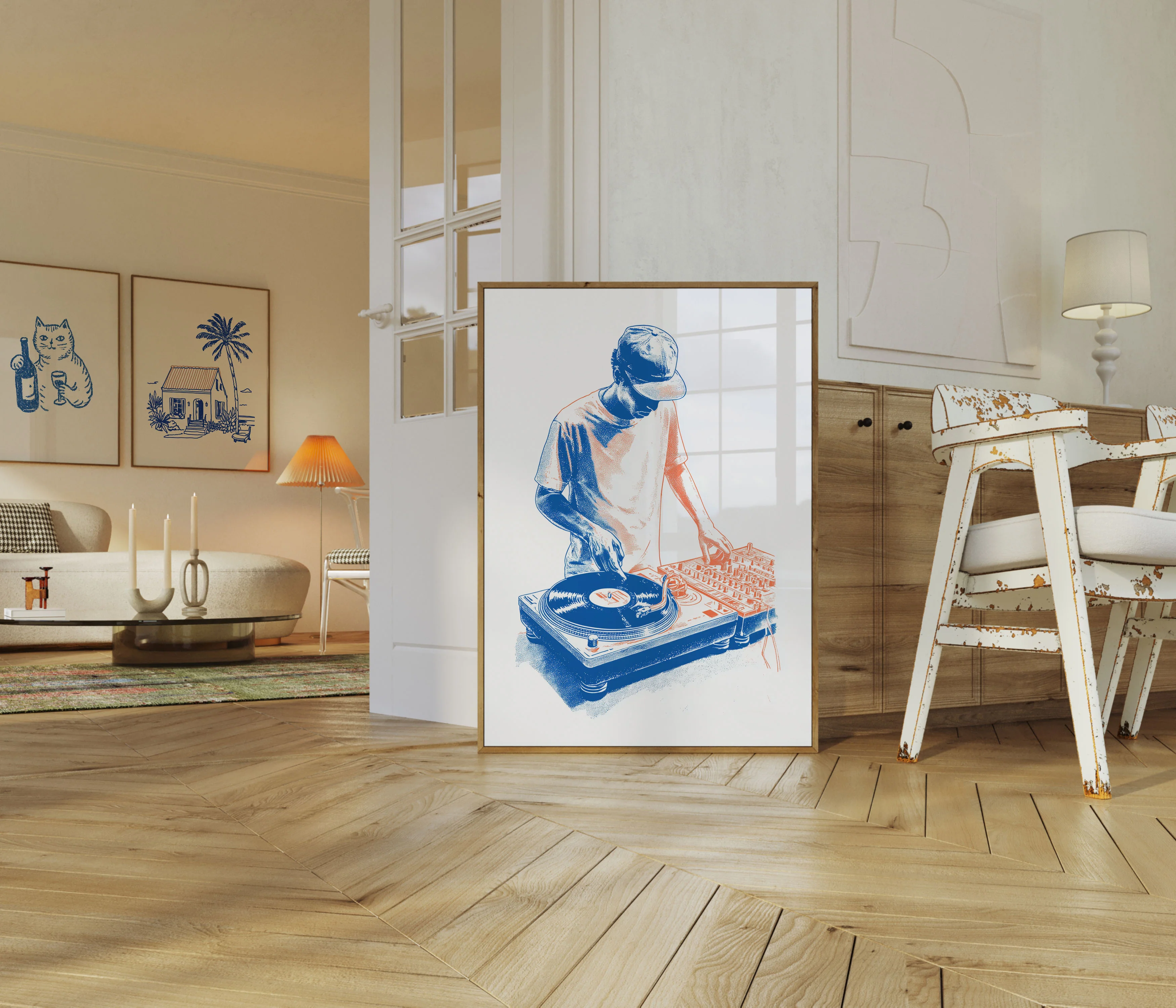 Retro DJ Turntable Art Poster - Image 5