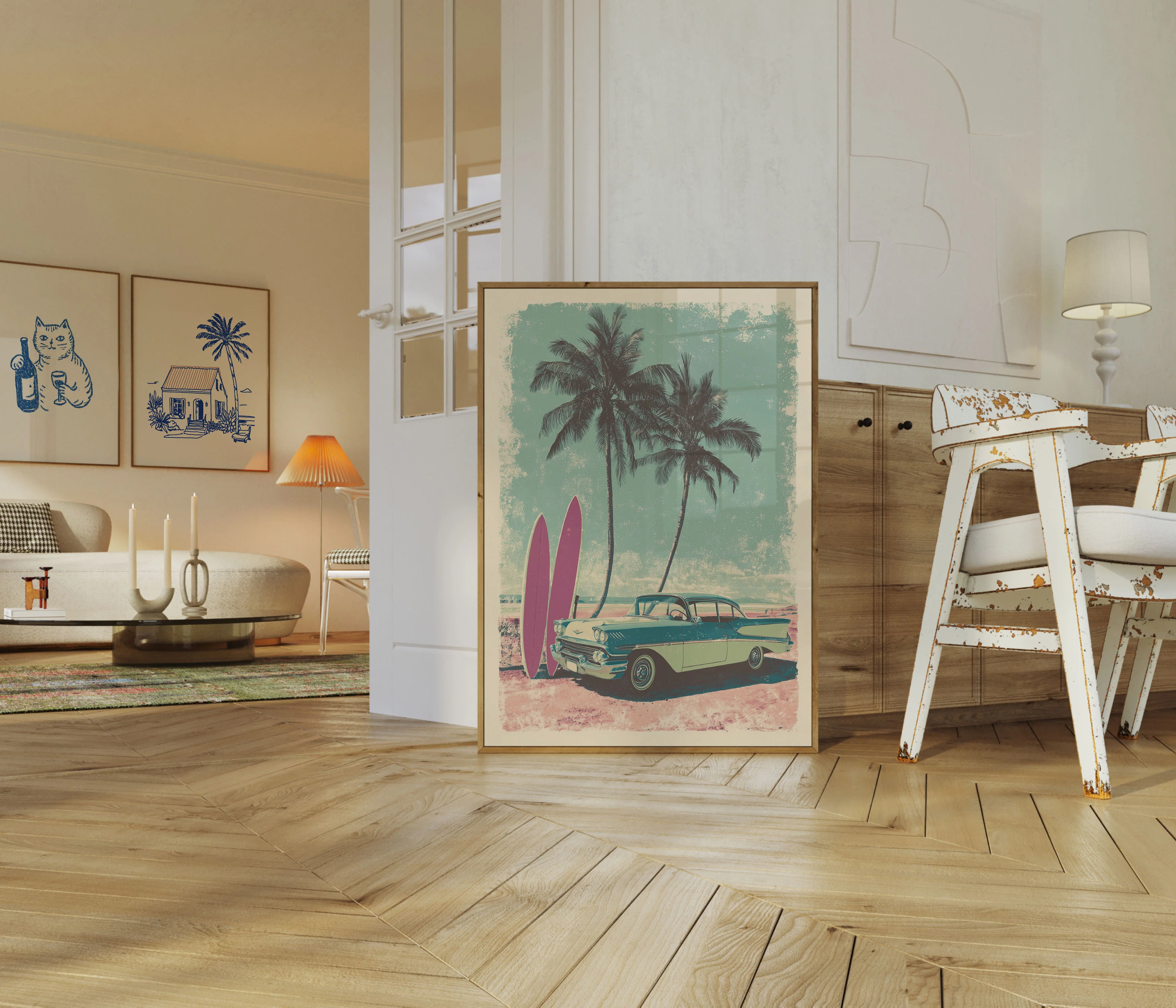 Retro Surfing Beach Paradise Poster - Image 5