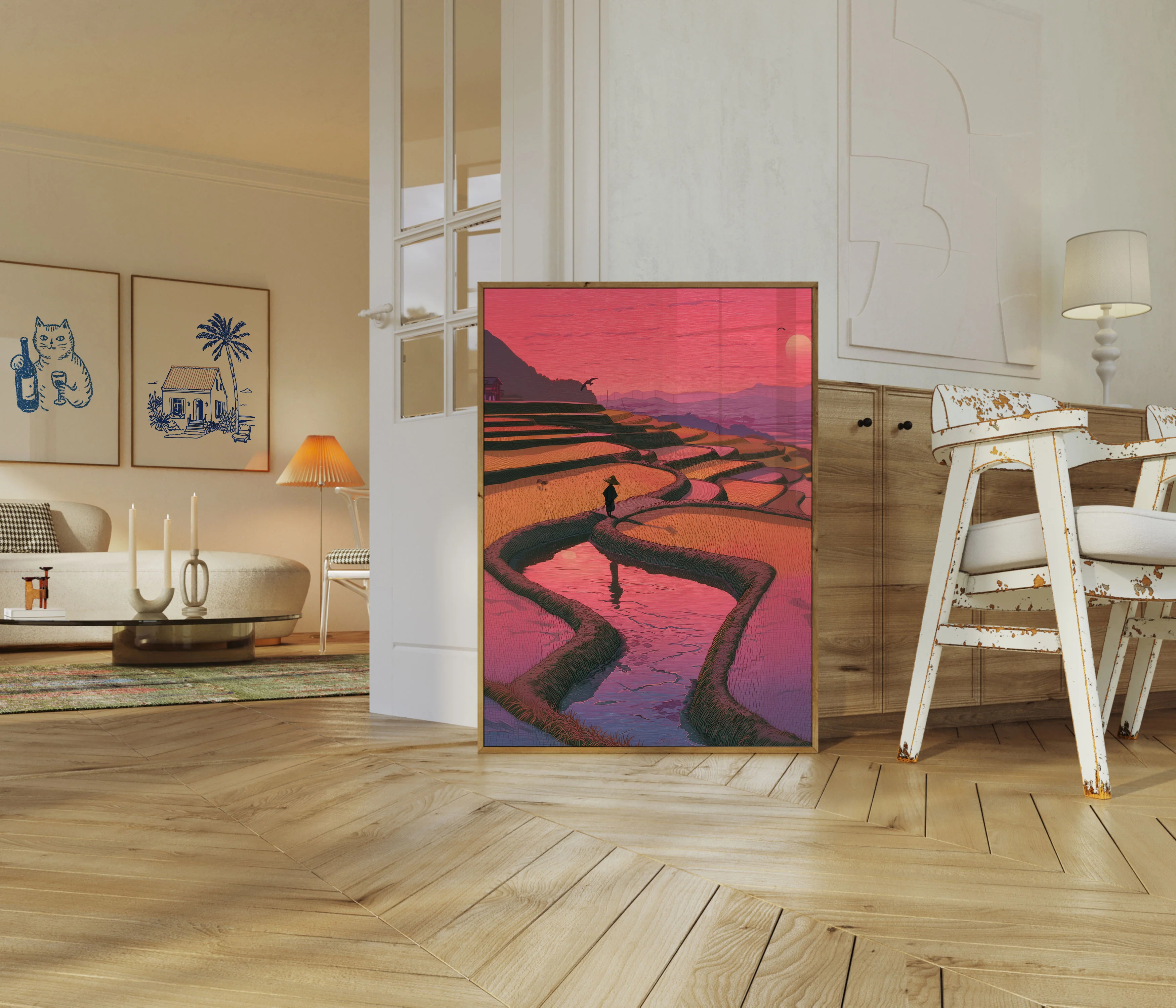 Rice Terraces at Sunset Poster - Image 5