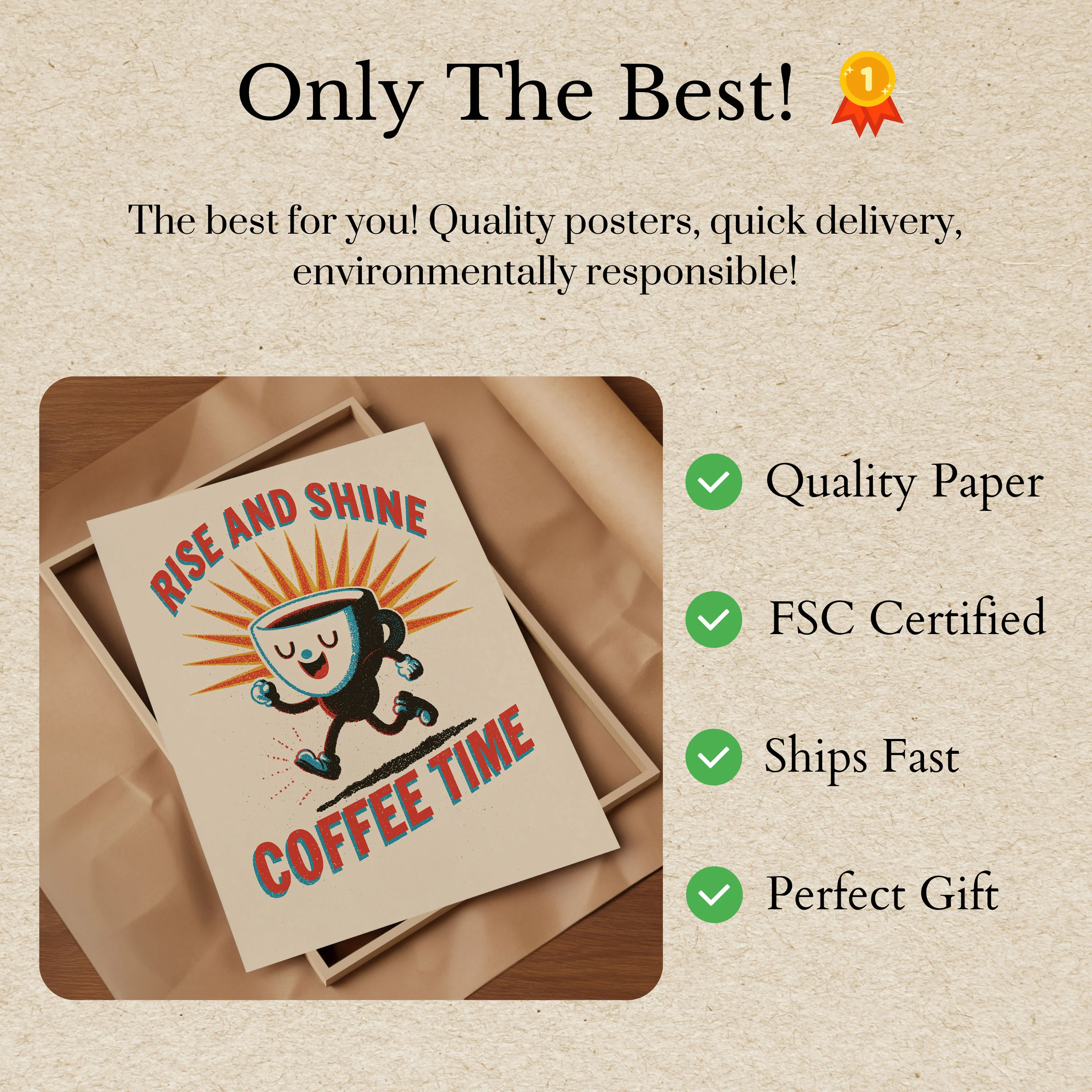 Rise and Shine Coffee Time Poster - Image 3