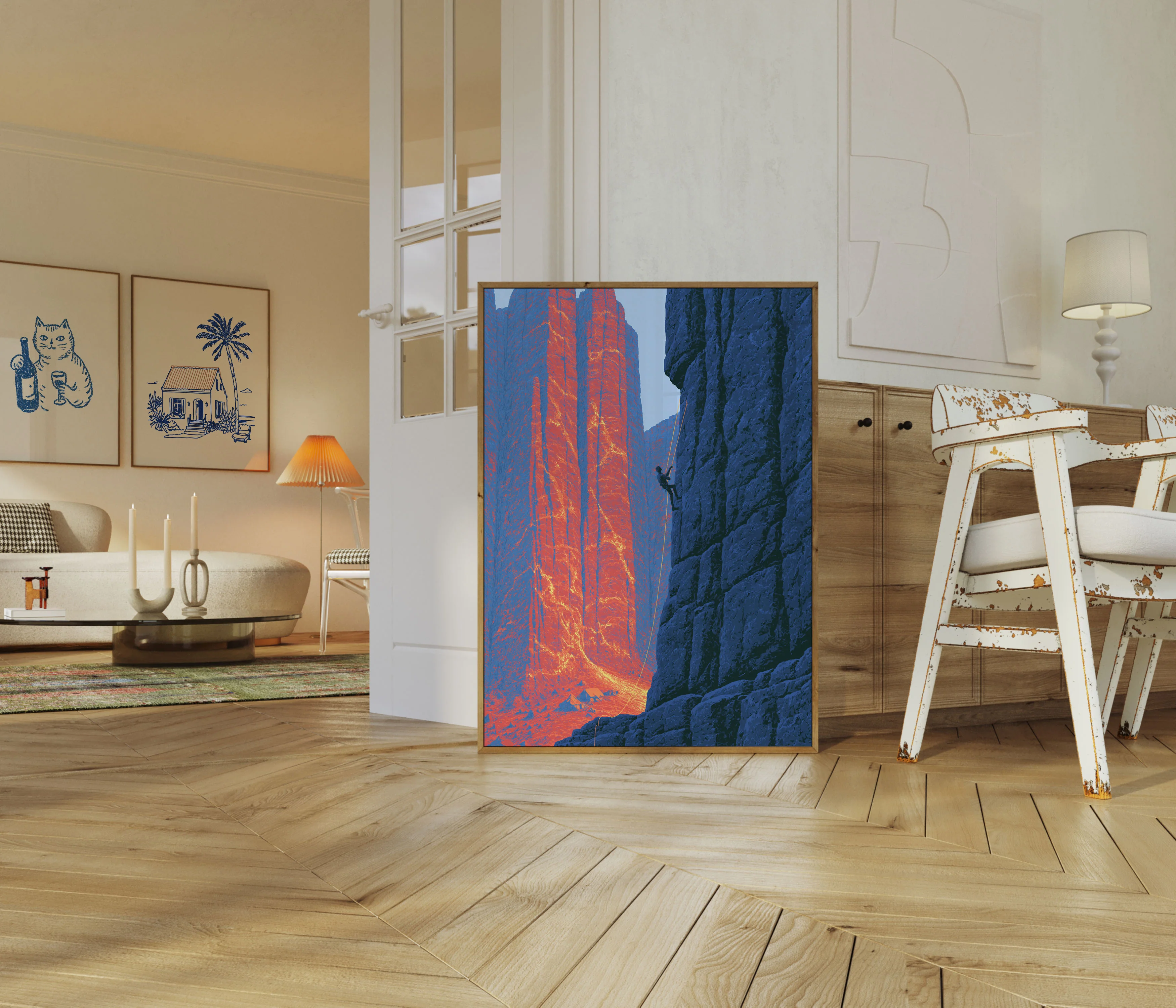 Rock Climber Scaling Canyon Poster - Image 5