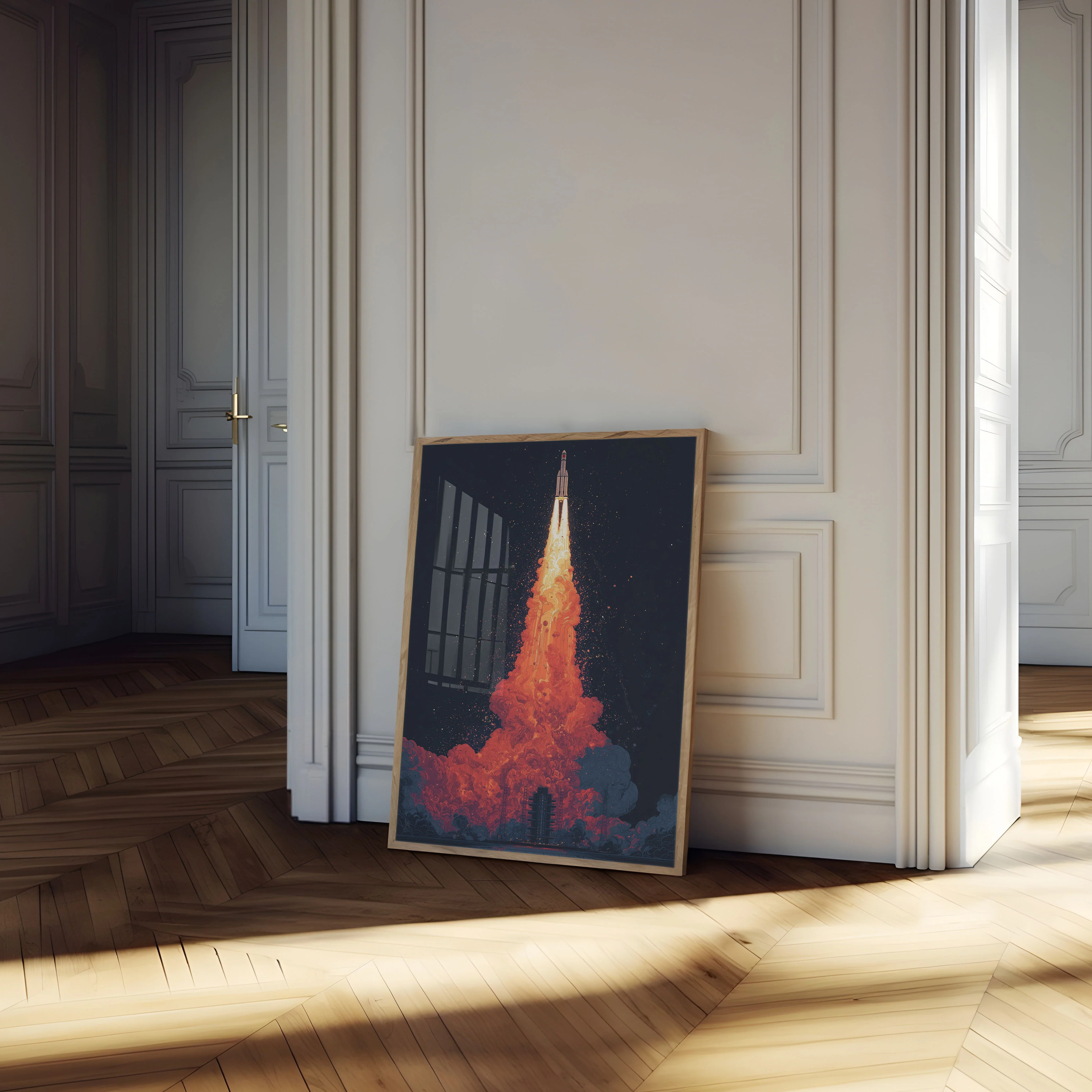 Rocket Launch Celestial Explosion Poster - Image 4