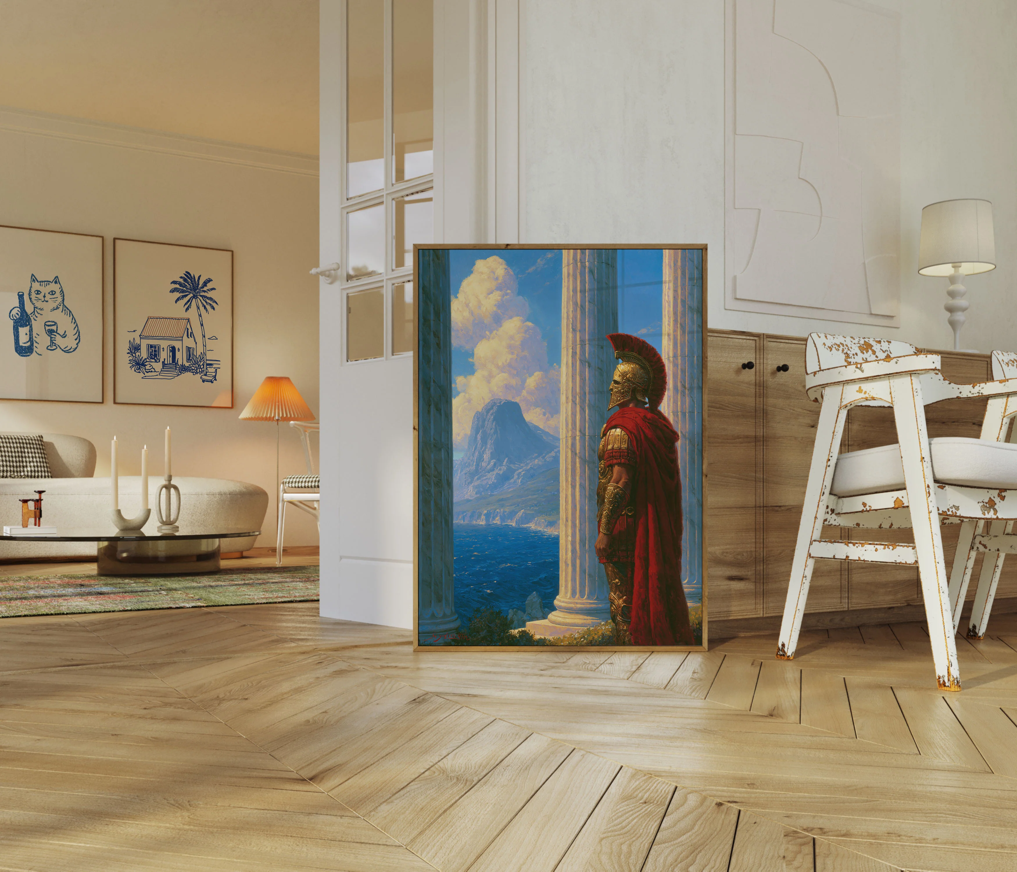 Roman Warrior Coastal Vista Poster - Image 5