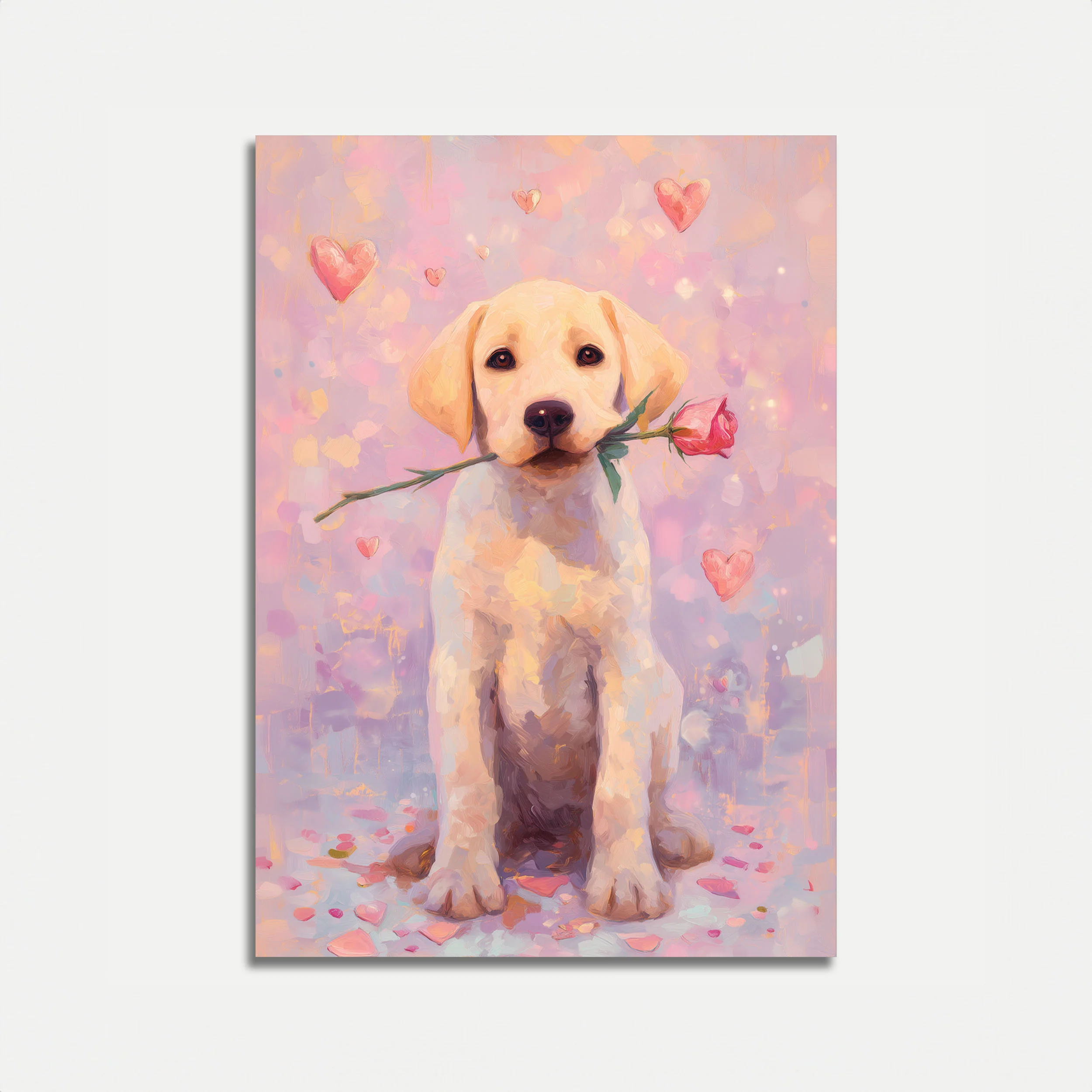 Romantic Labrador Love Poster