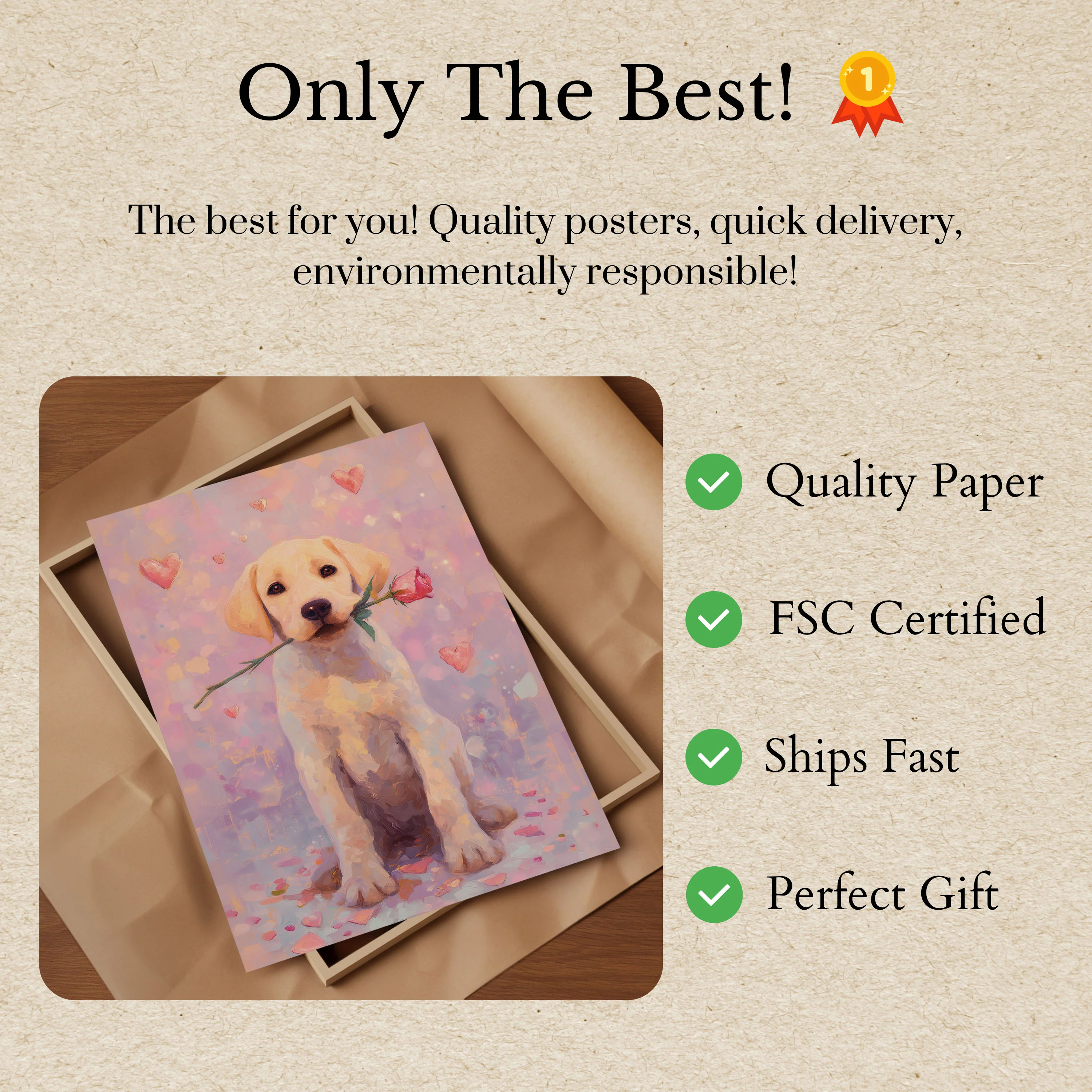 Romantic Labrador Love Poster - Image 3