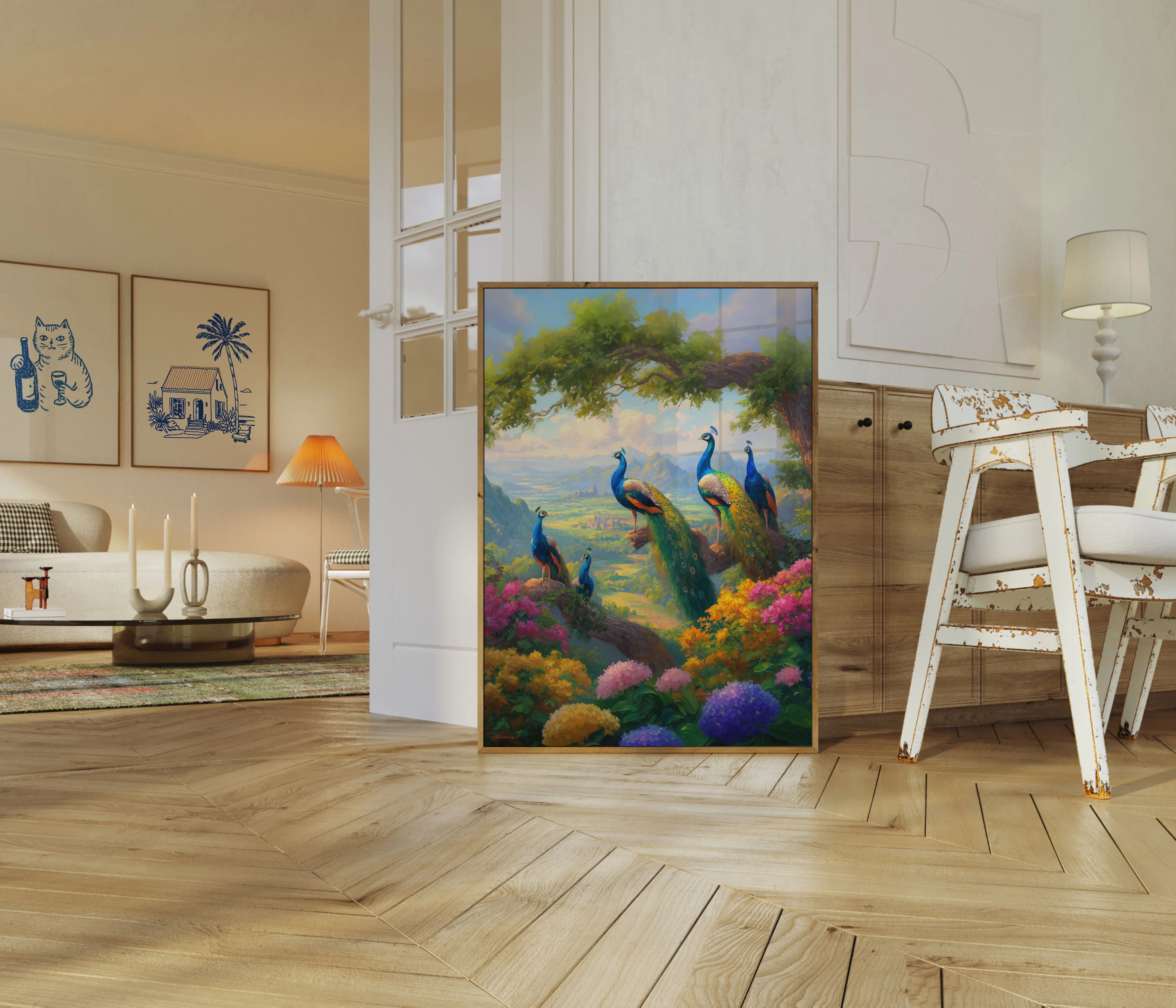 Royal Peacocks Paradise Poster - Image 5