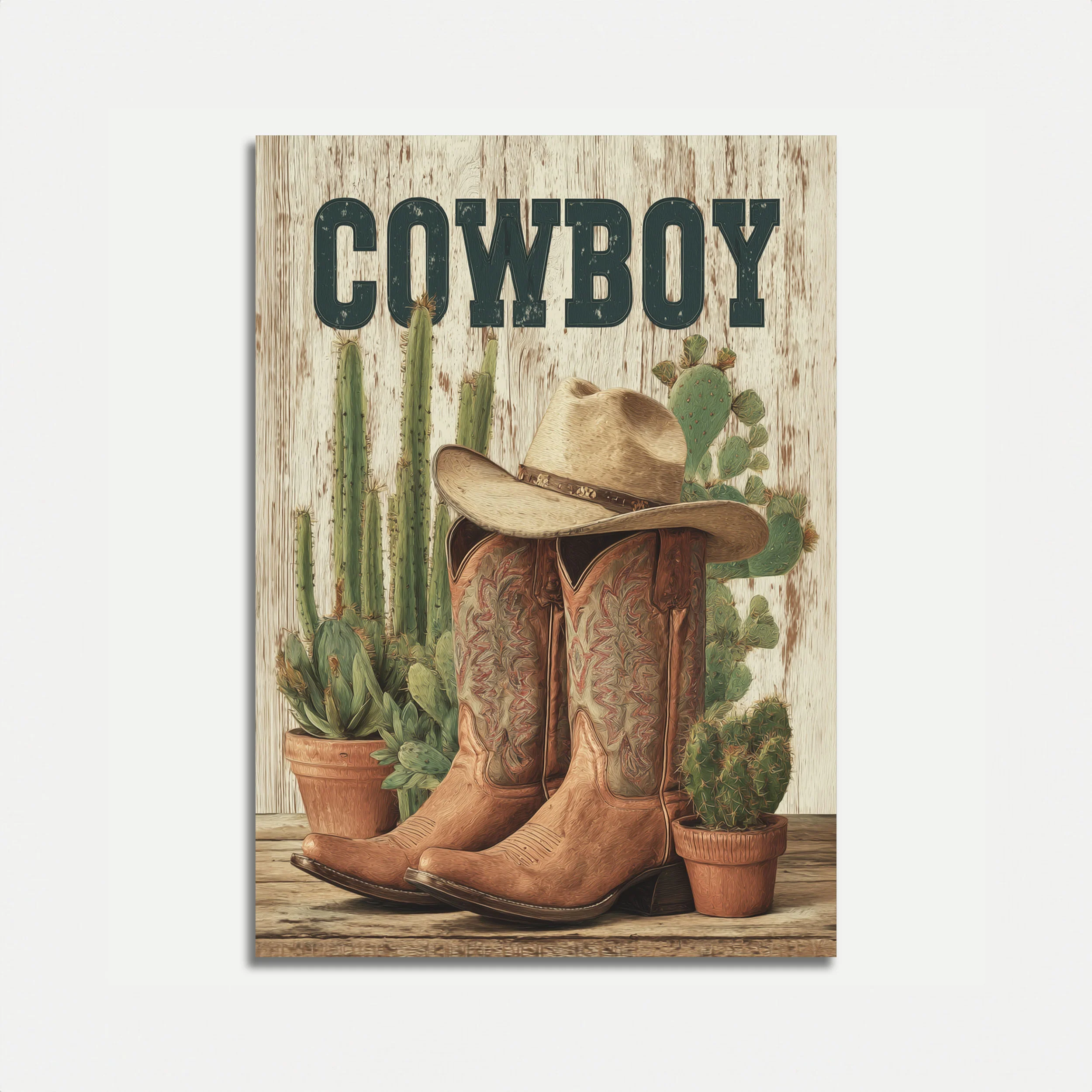 Rustic Cowboy Essentials Poster