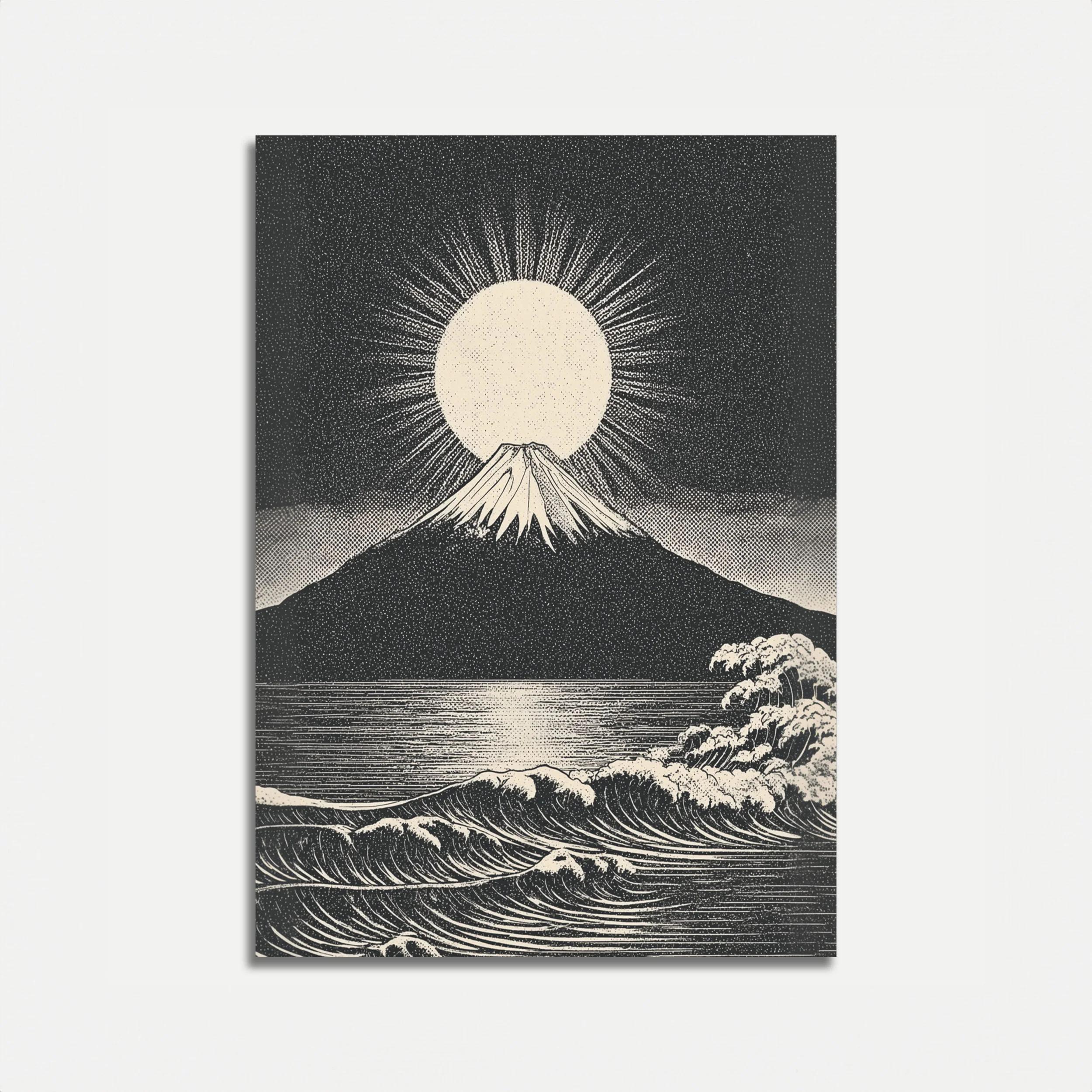 Sacred Mountain Rising Sun Poster