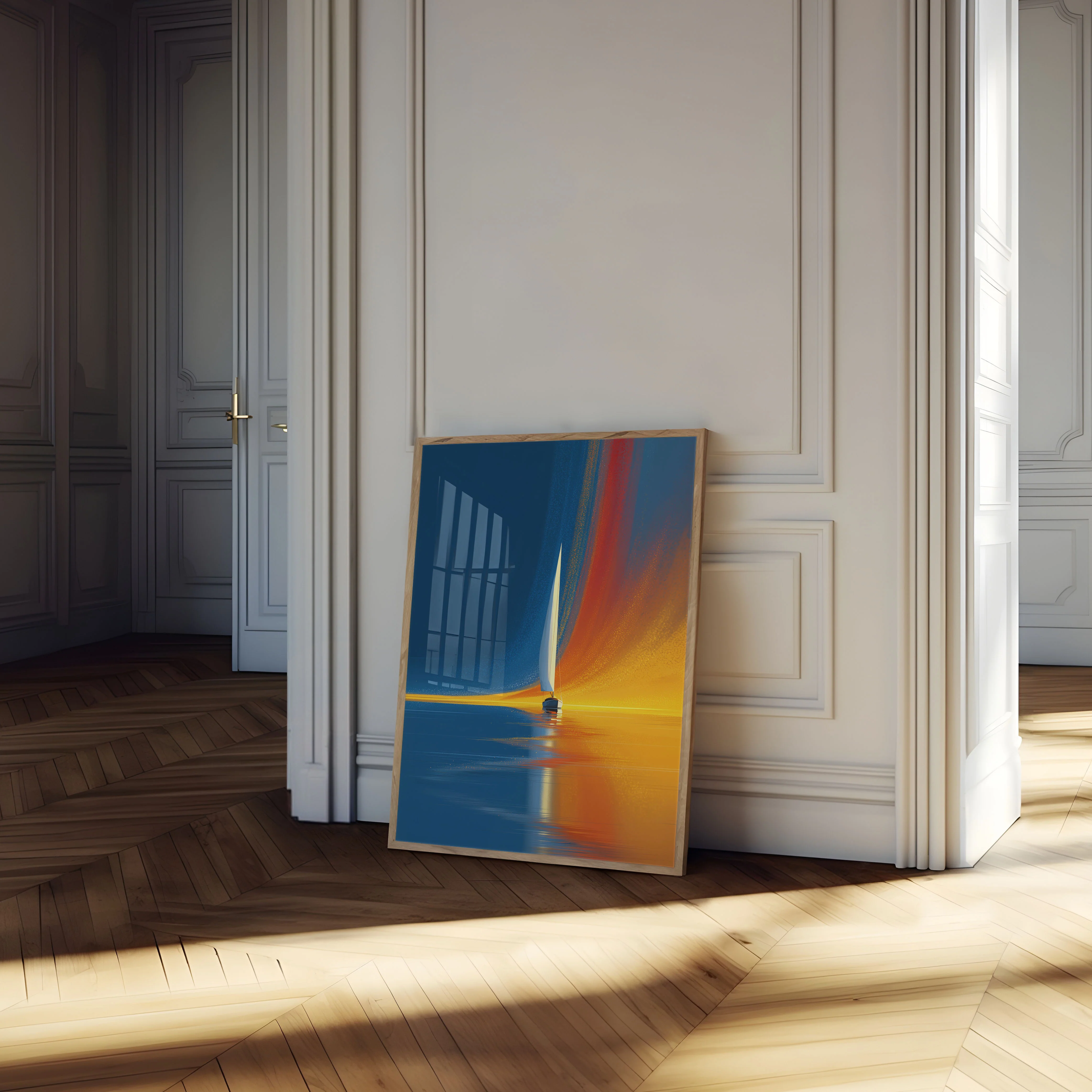 Sailboat Sunset Serenity Poster - Image 4