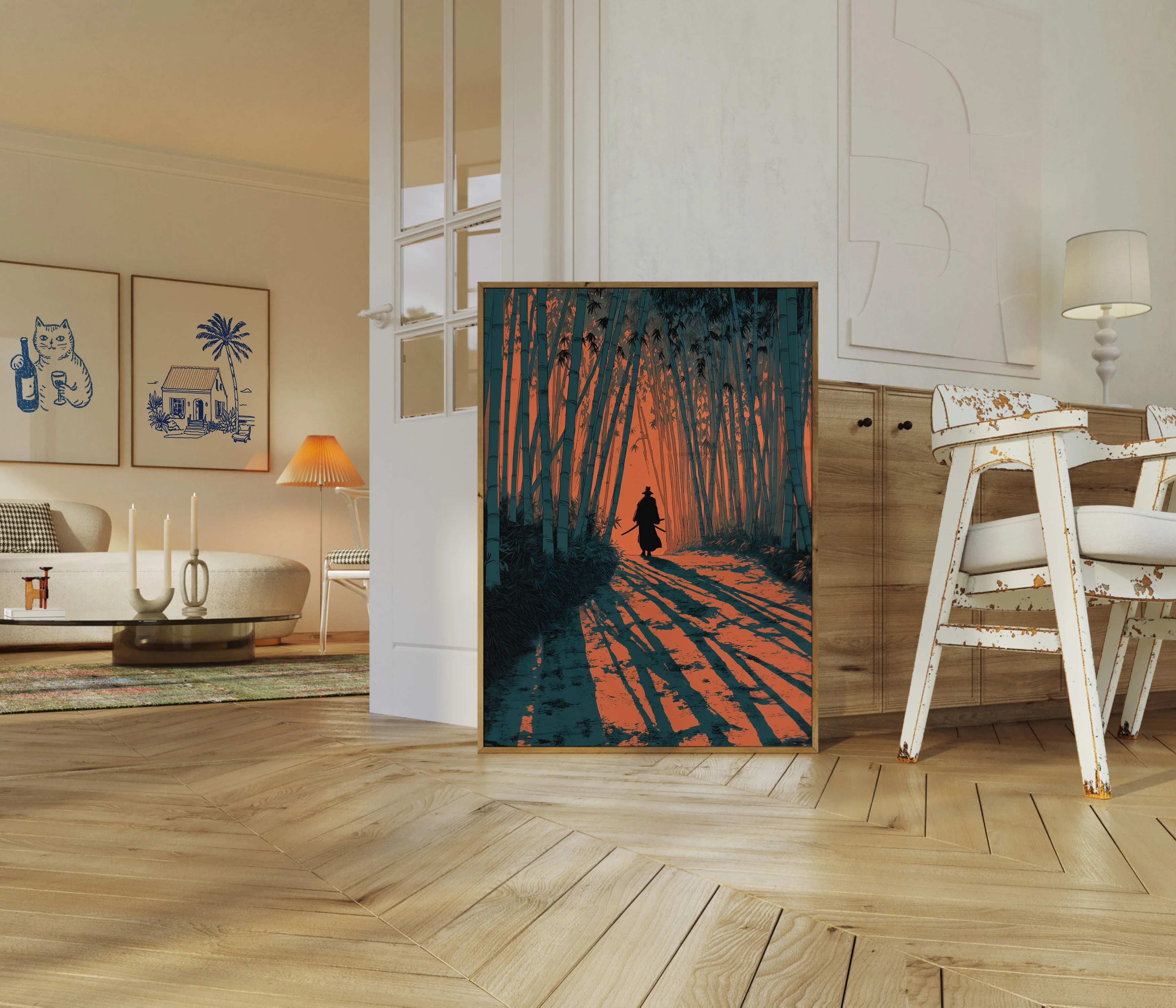 Samurai in Bamboo Forest Poster - Image 5