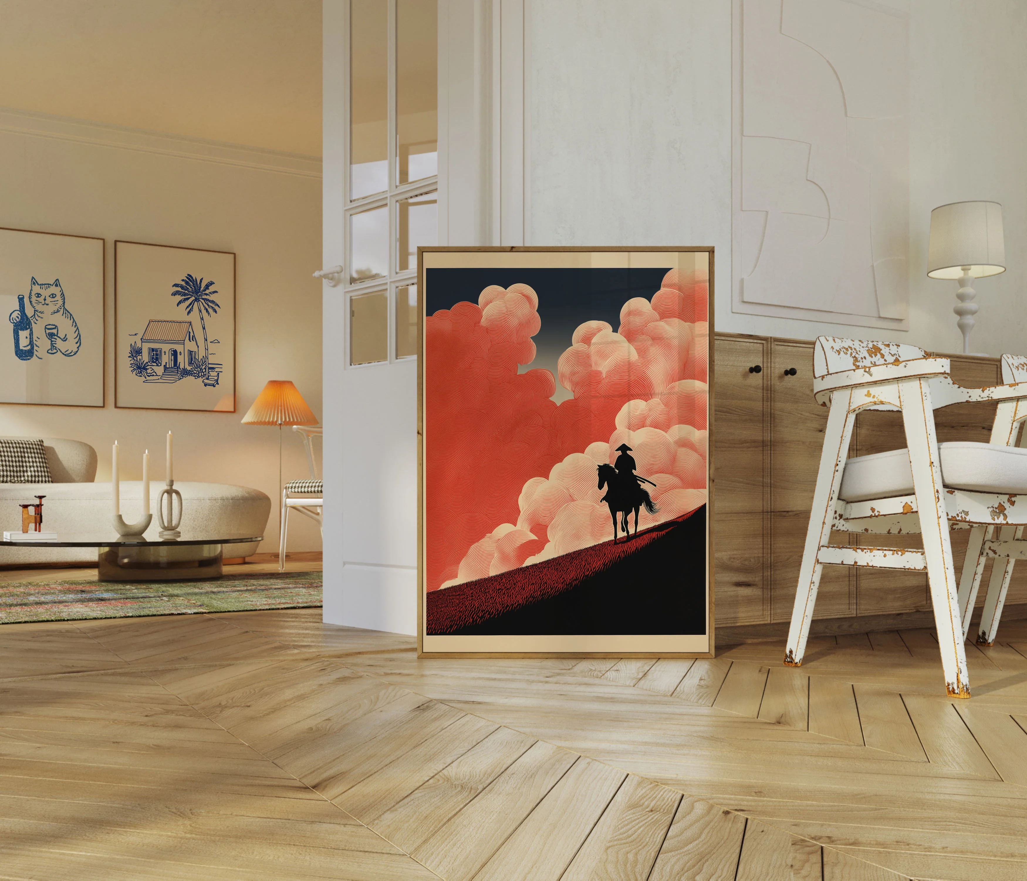 Samurai Rider Sunset Poster - Image 5