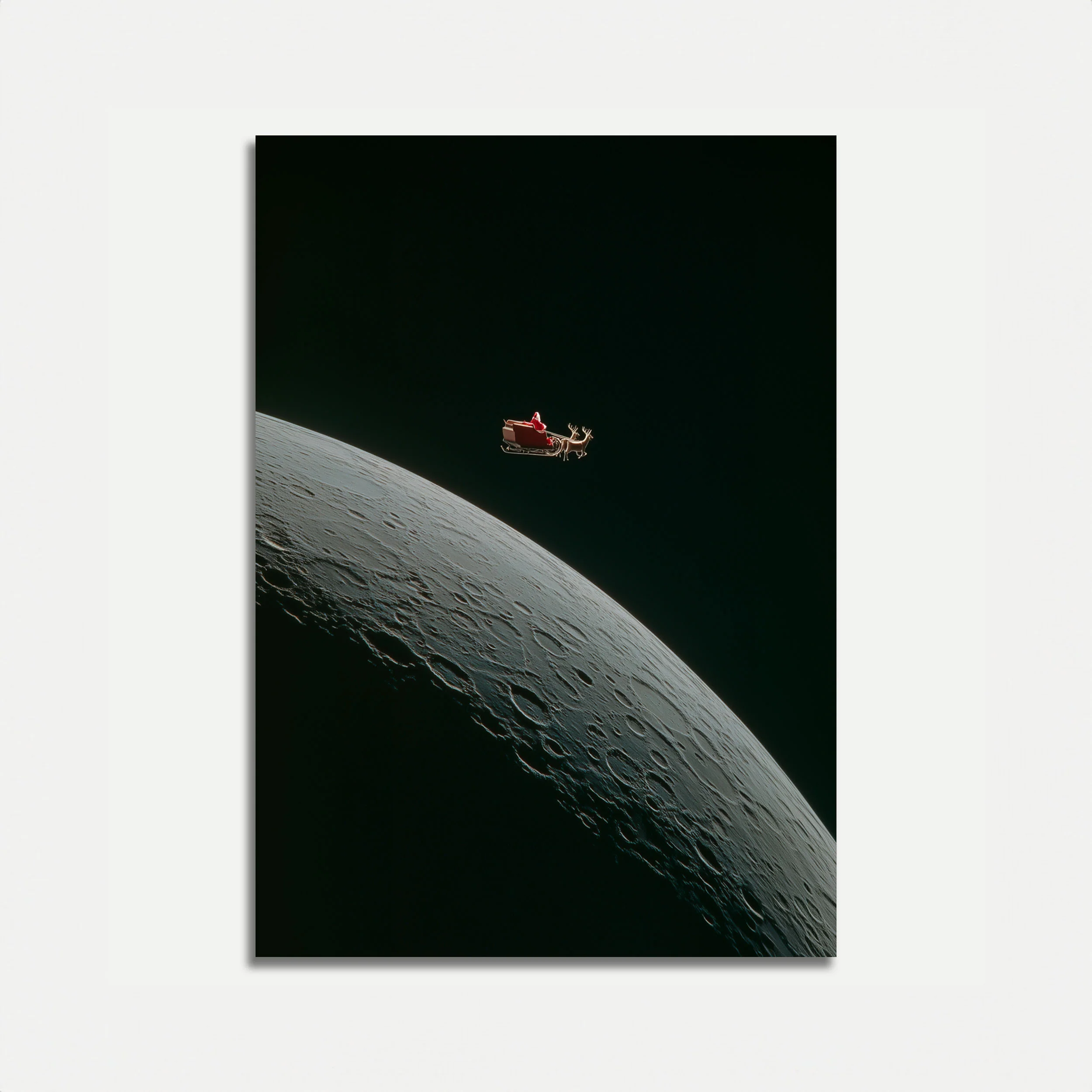 Santa's Lunar Christmas Journey Poster