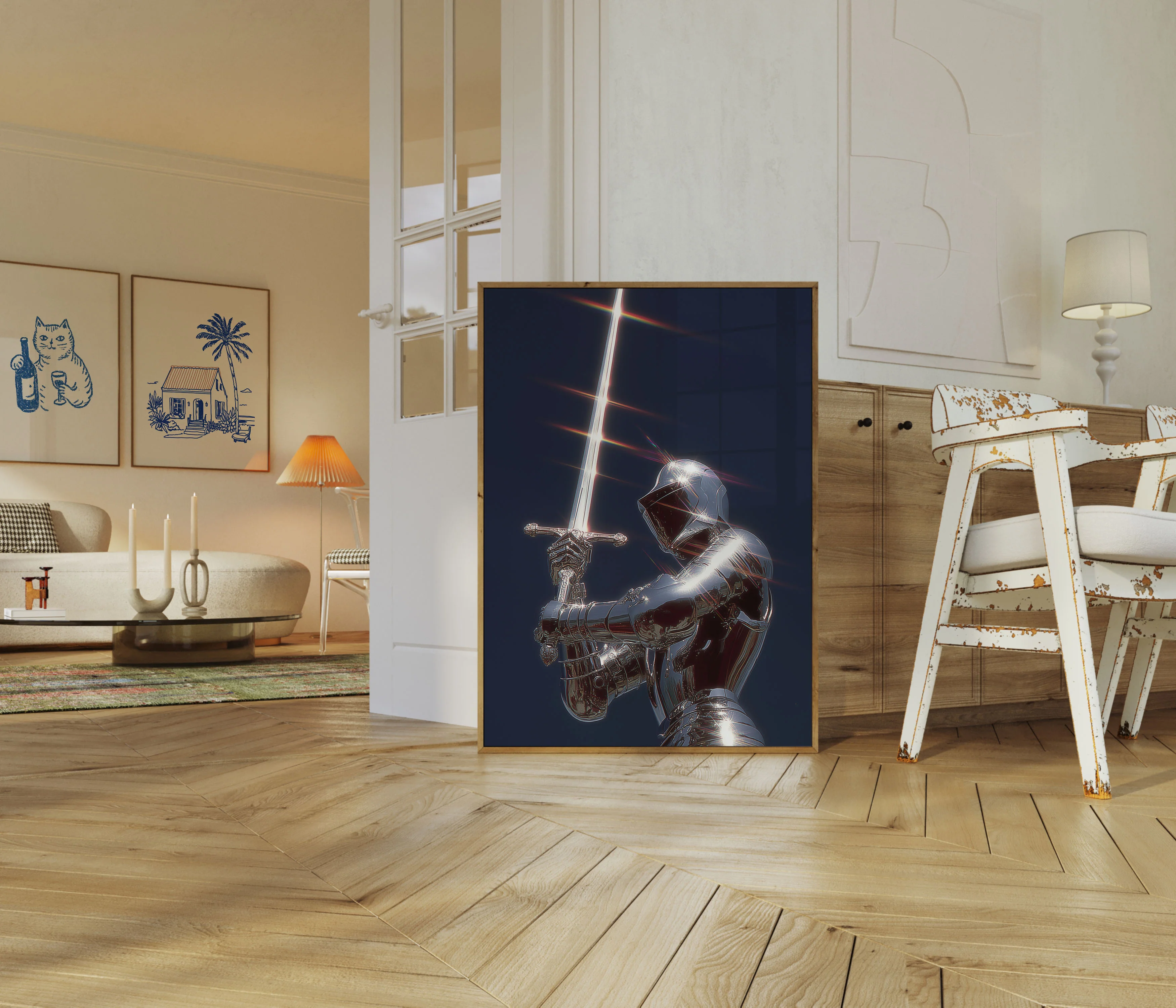 Sci-Fi Knight Warrior Poster - Image 5