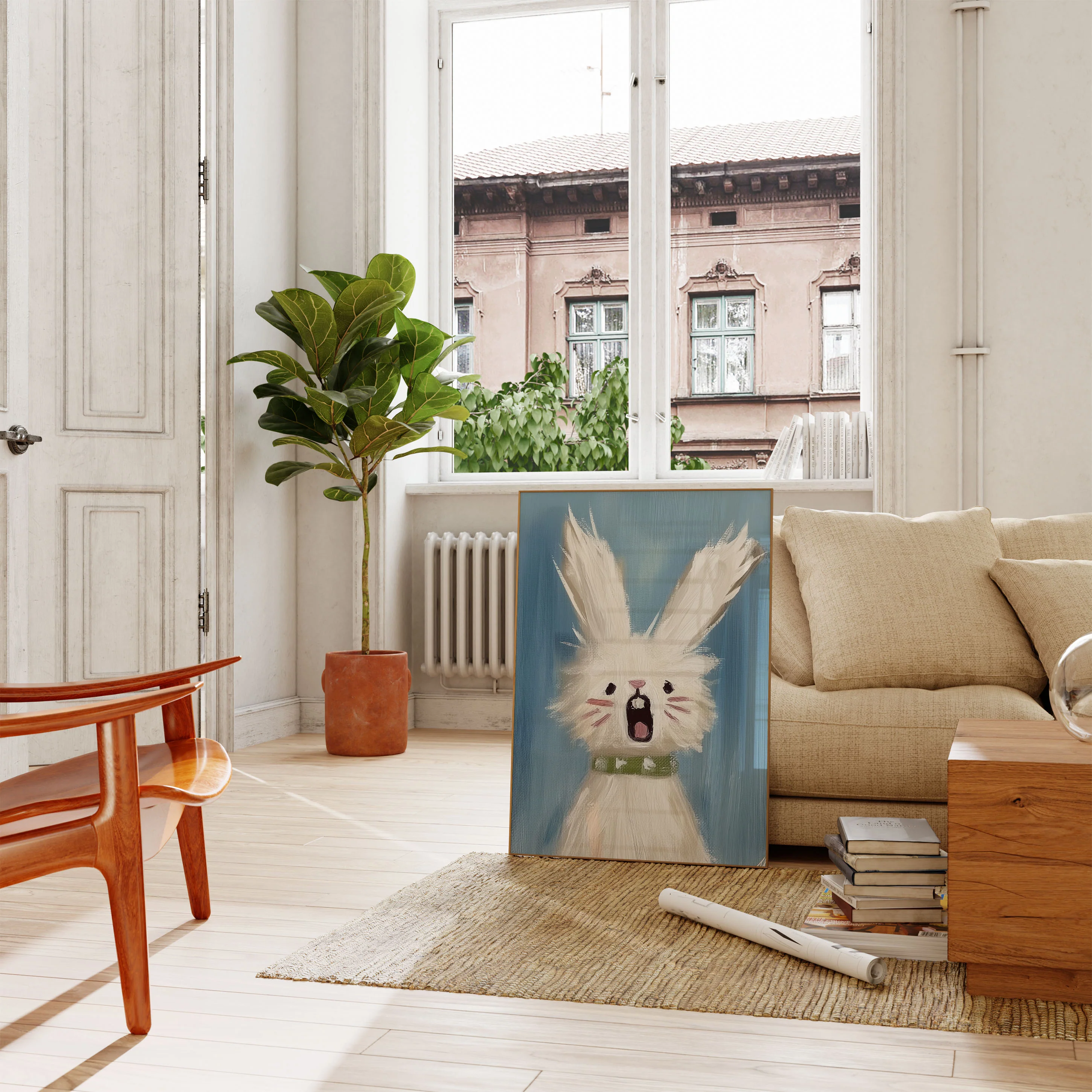 Screaming Fluffy Bunny Poster - Image 2