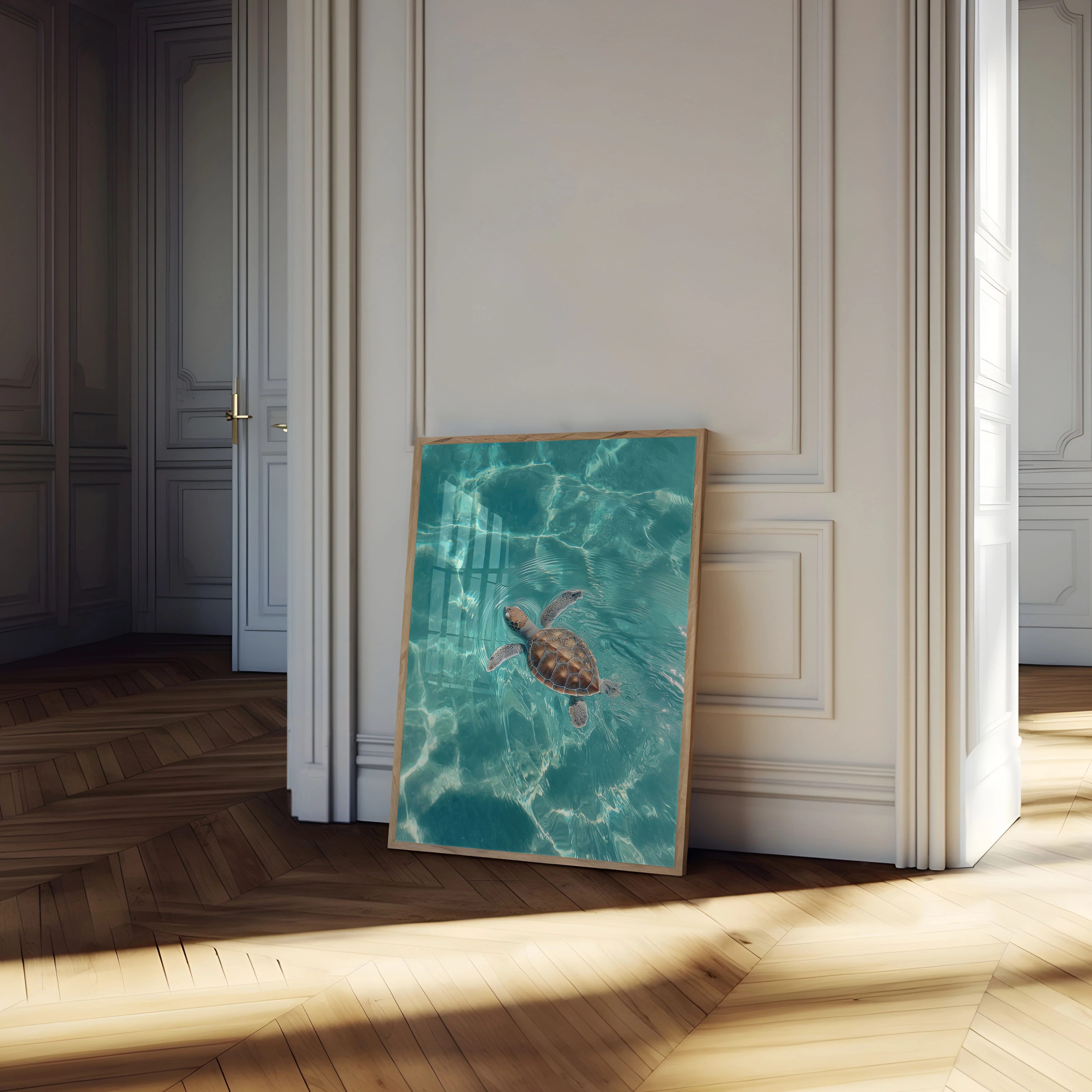 Sea Turtle Swimming Poster - Image 4