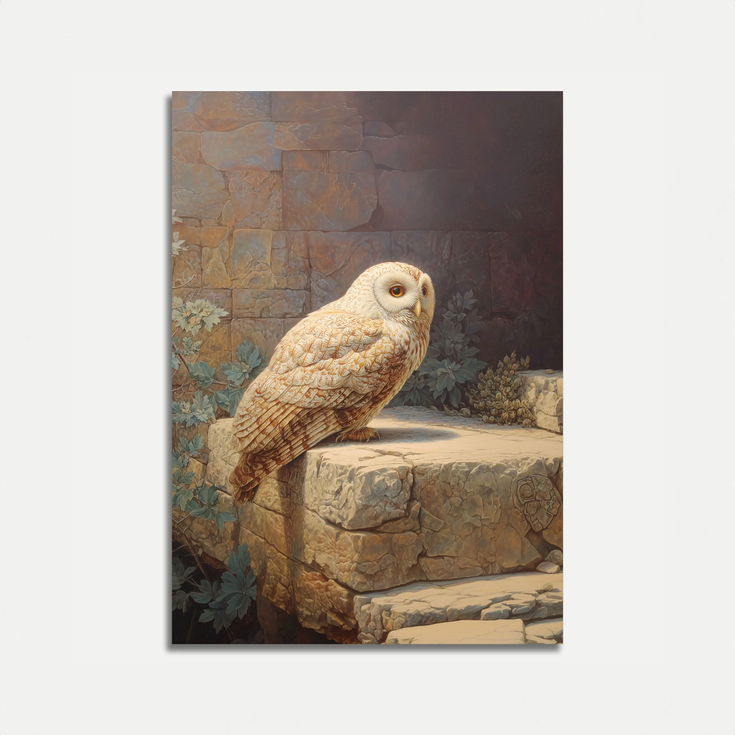 Serene Barn Owl Poster