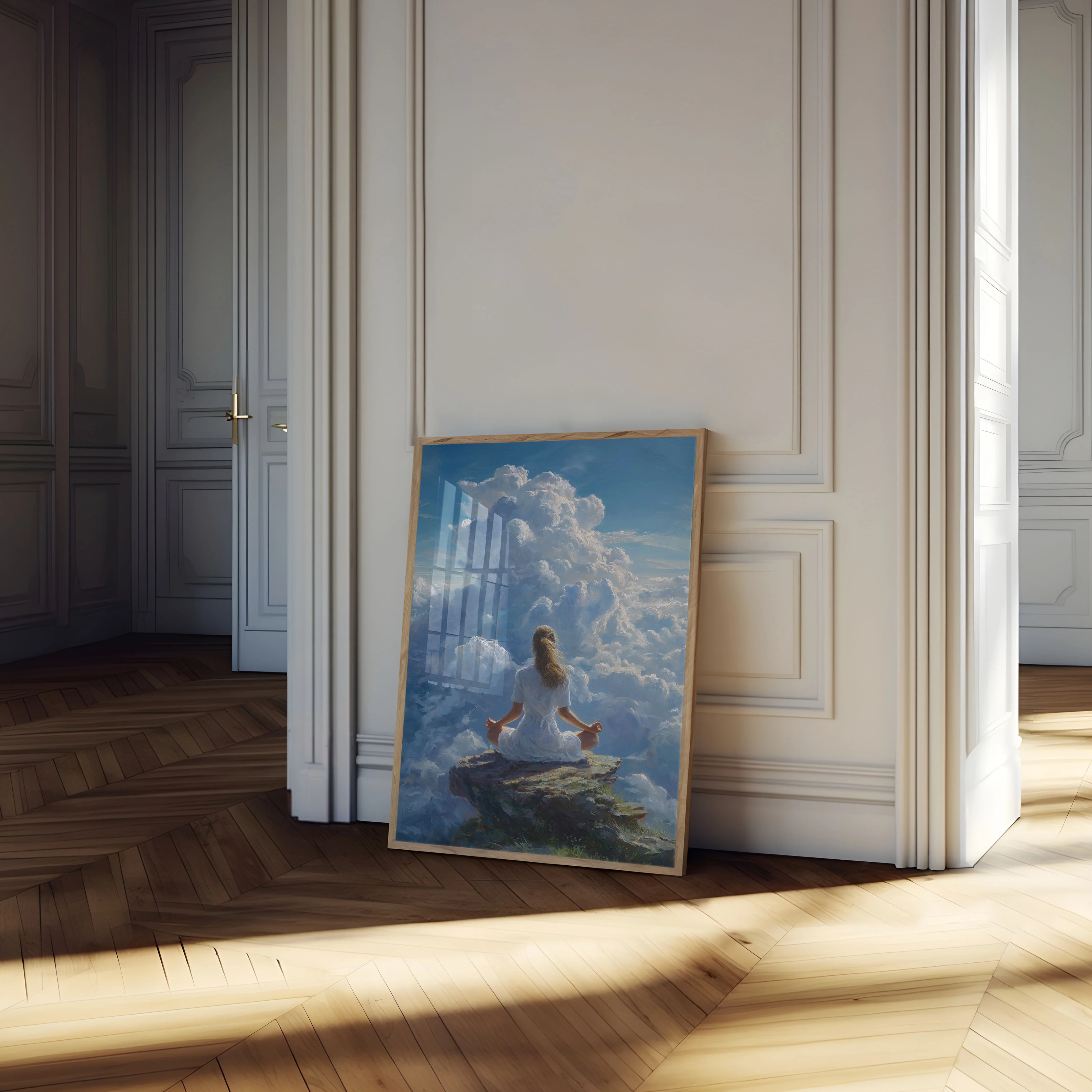 Serene Clouds Meditation Poster - Image 4