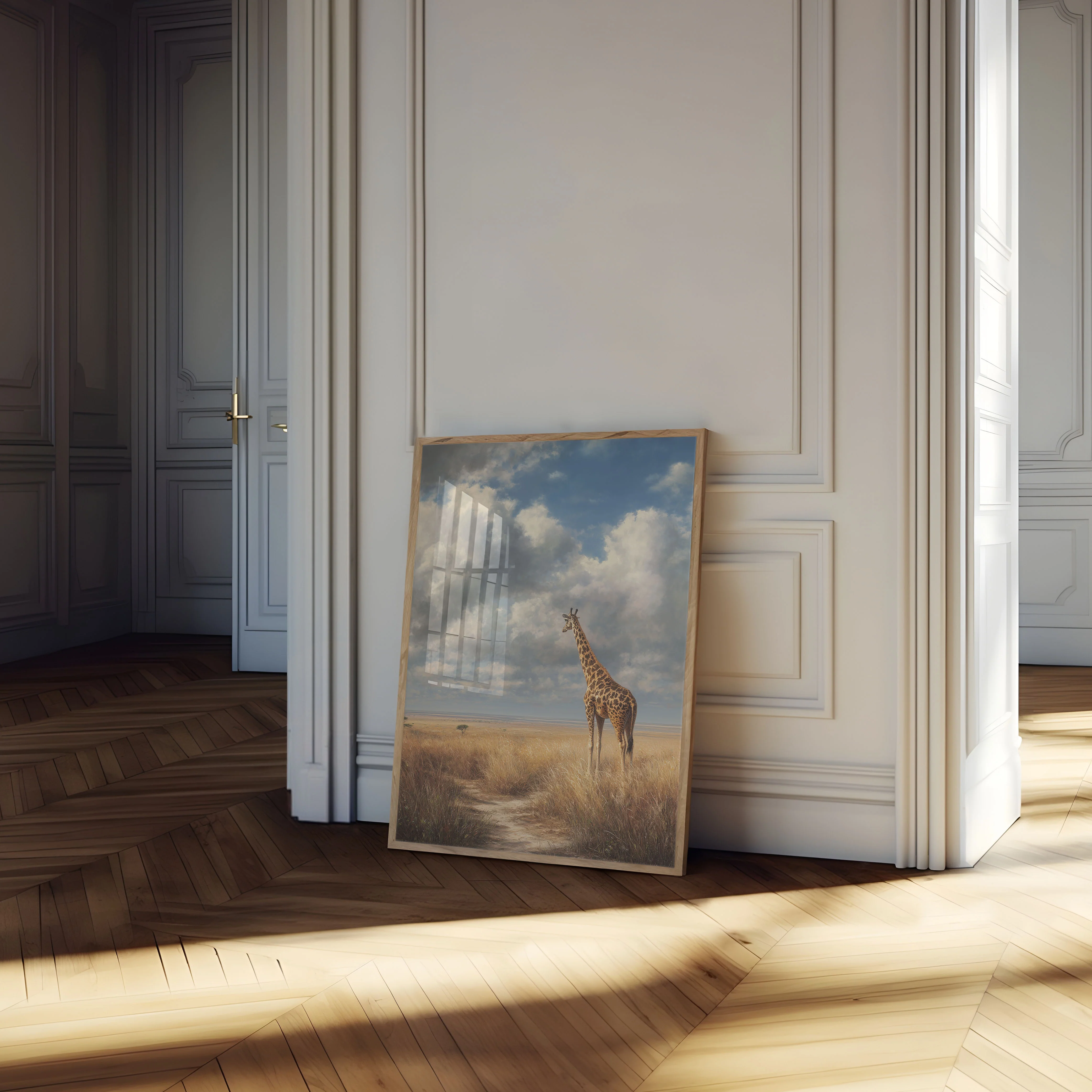 Serene Giraffe Savanna Poster - Image 4