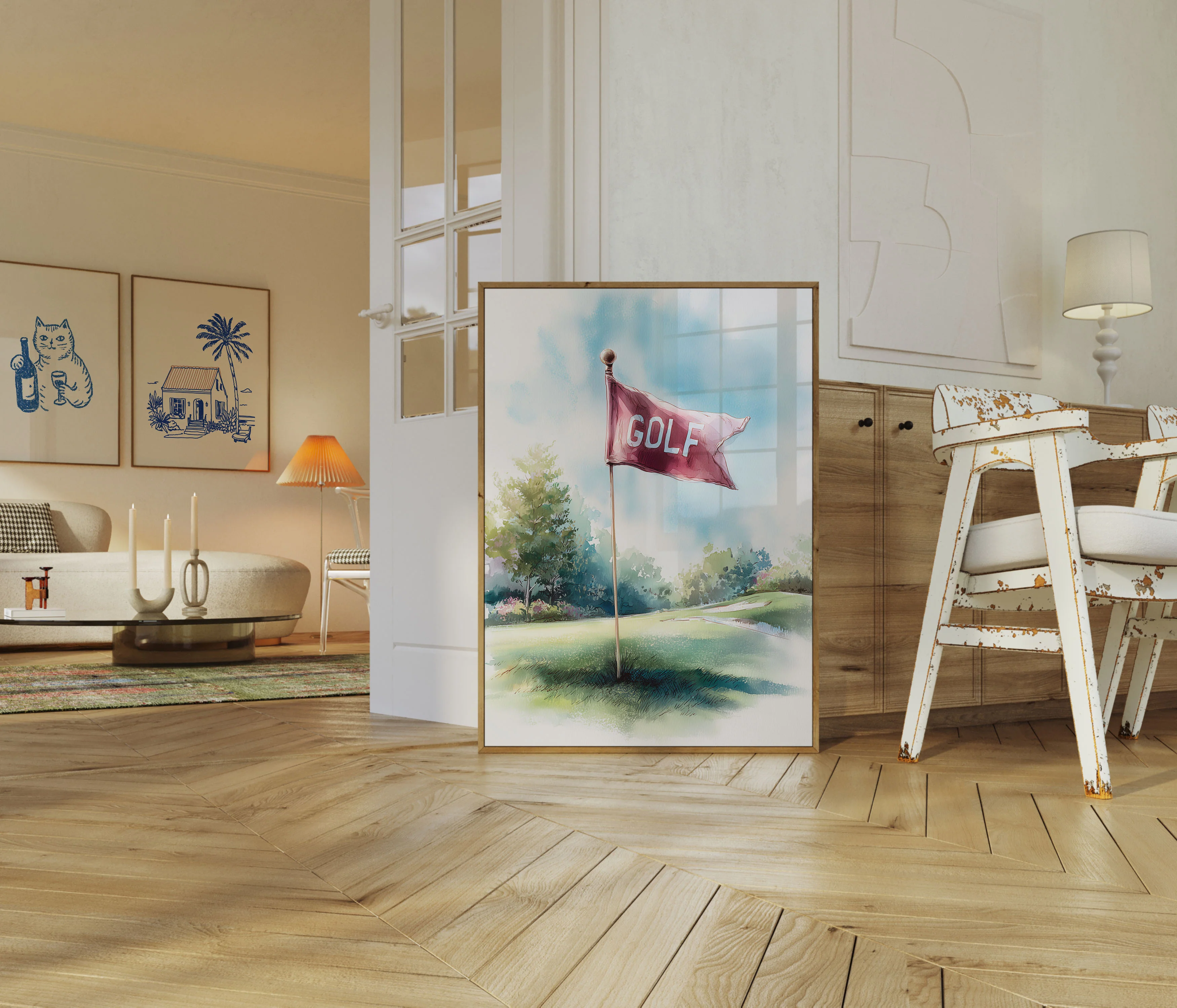 Serene Golf Course Flag Poster - Image 5