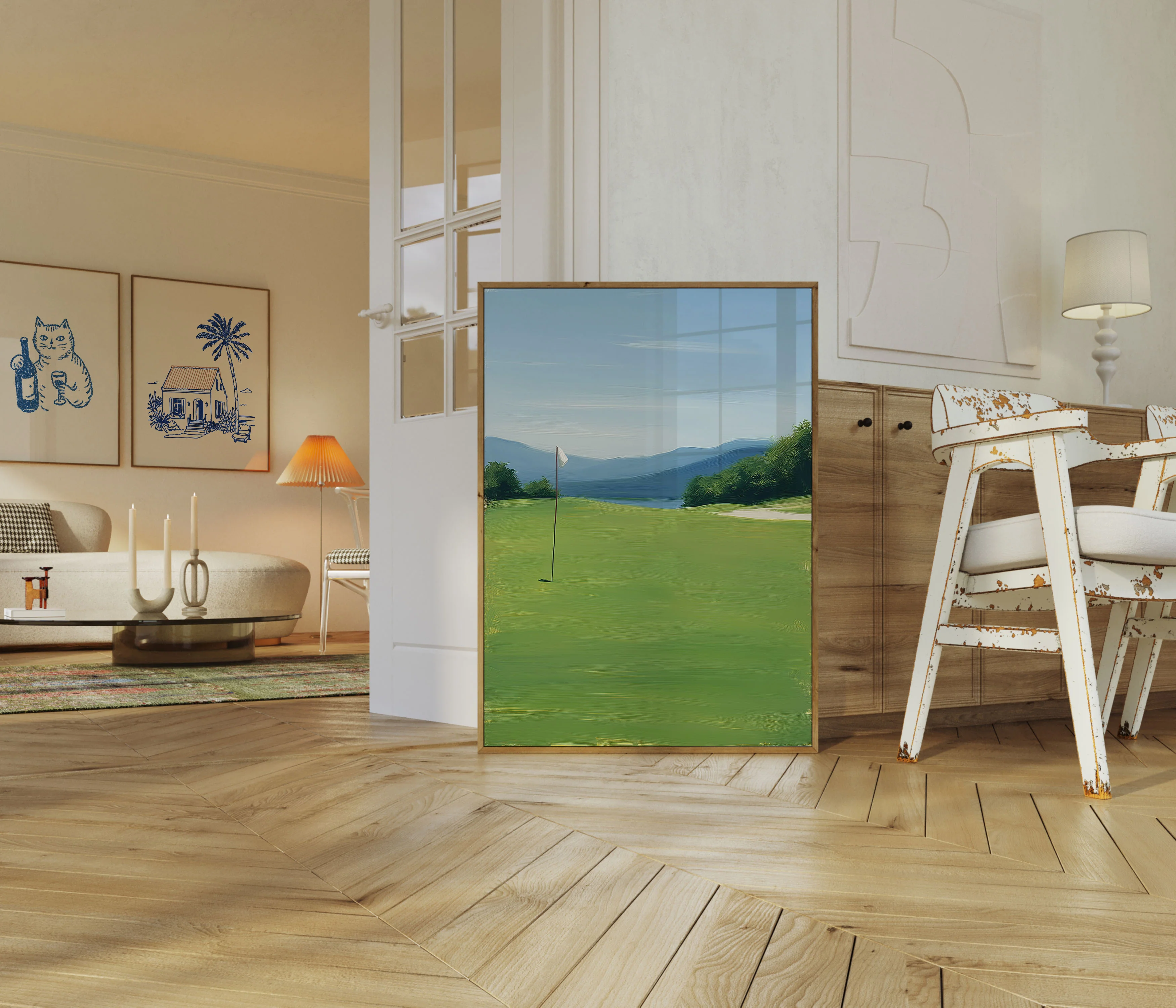 Serene Golf Course Landscape Poster - Image 5