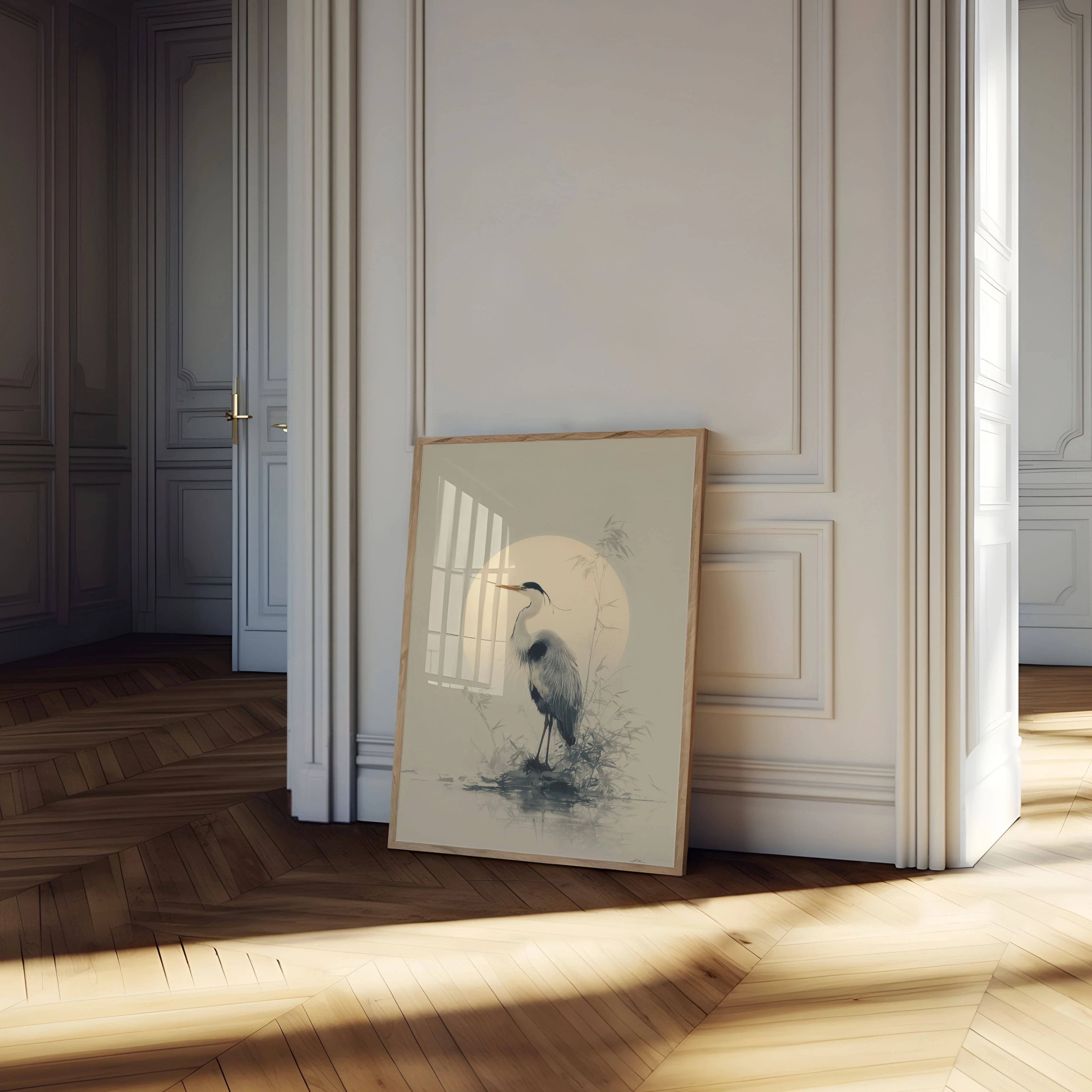 Serene Heron Sunset Poster - Image 4