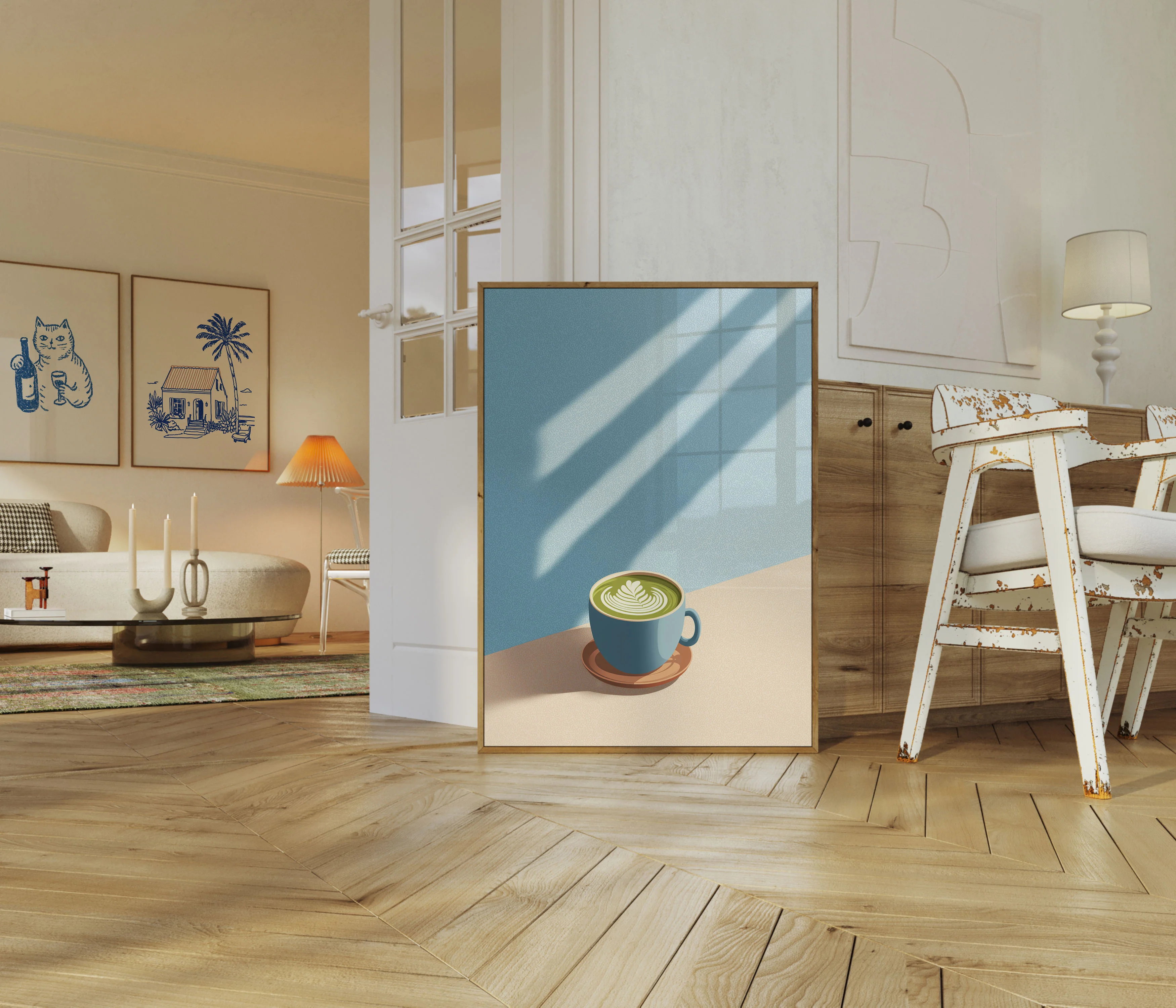 Serene Matcha Latte Art Poster - Image 5