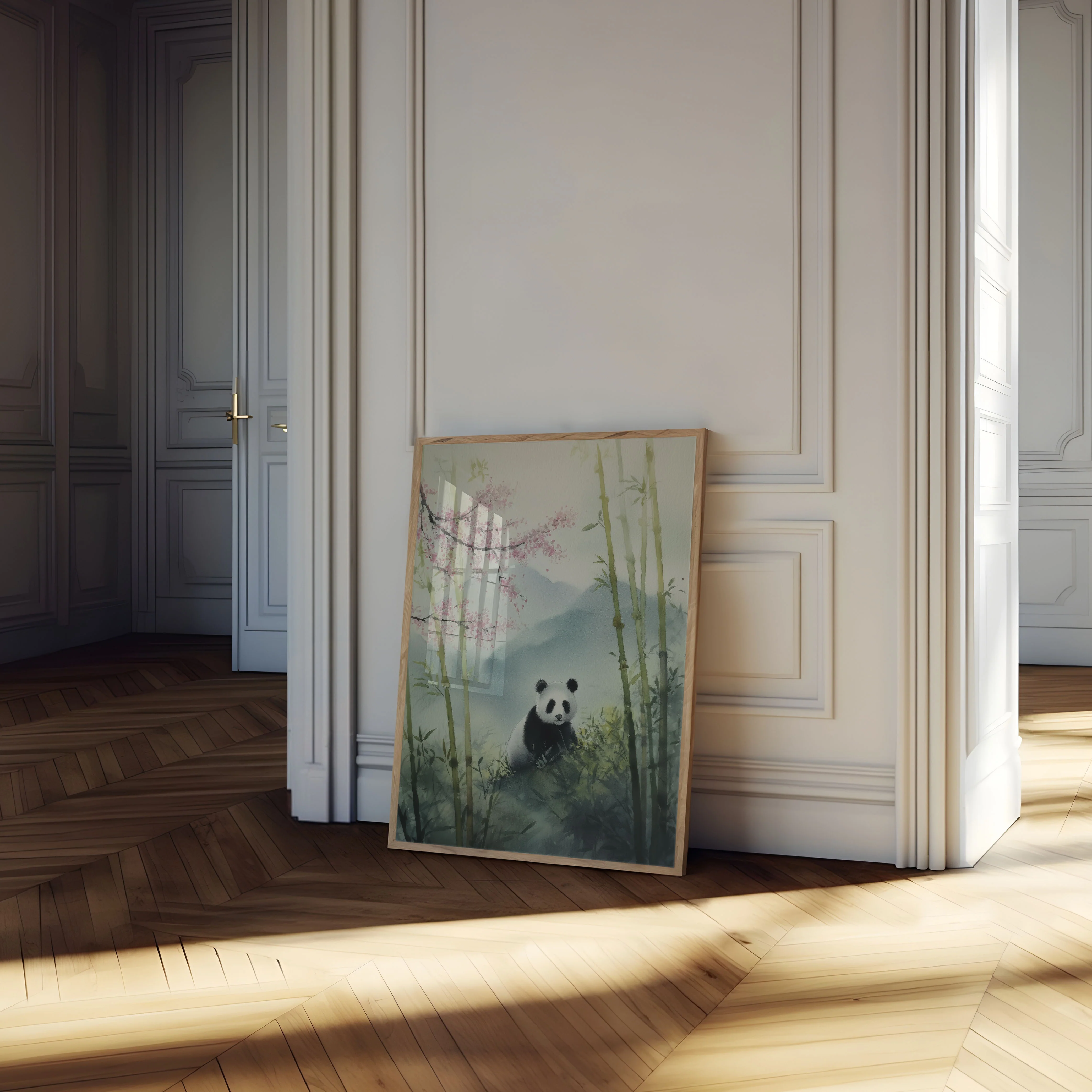 Serene Panda Bamboo Forest Poster - Image 4