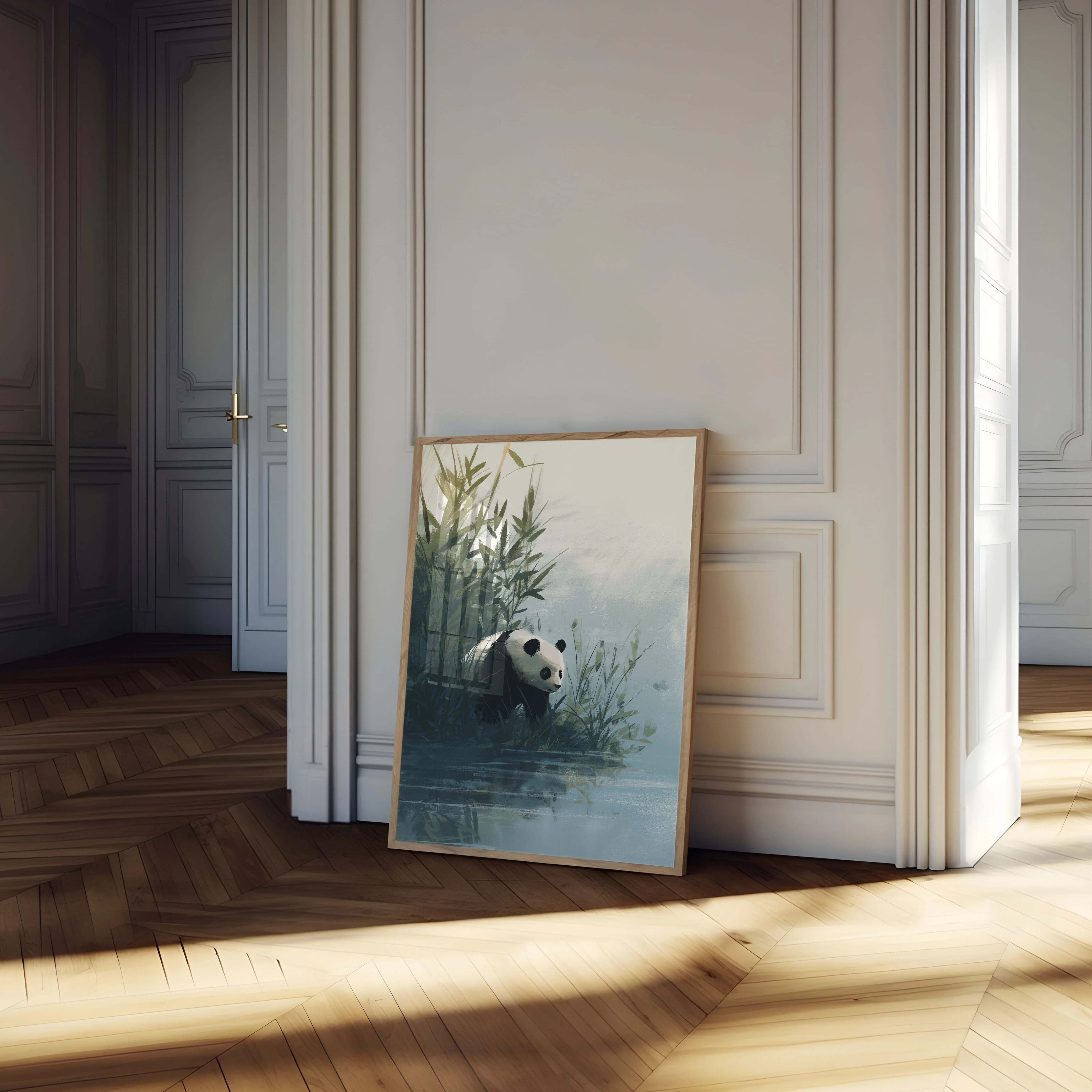 Serene Panda Riverside Poster - Image 4
