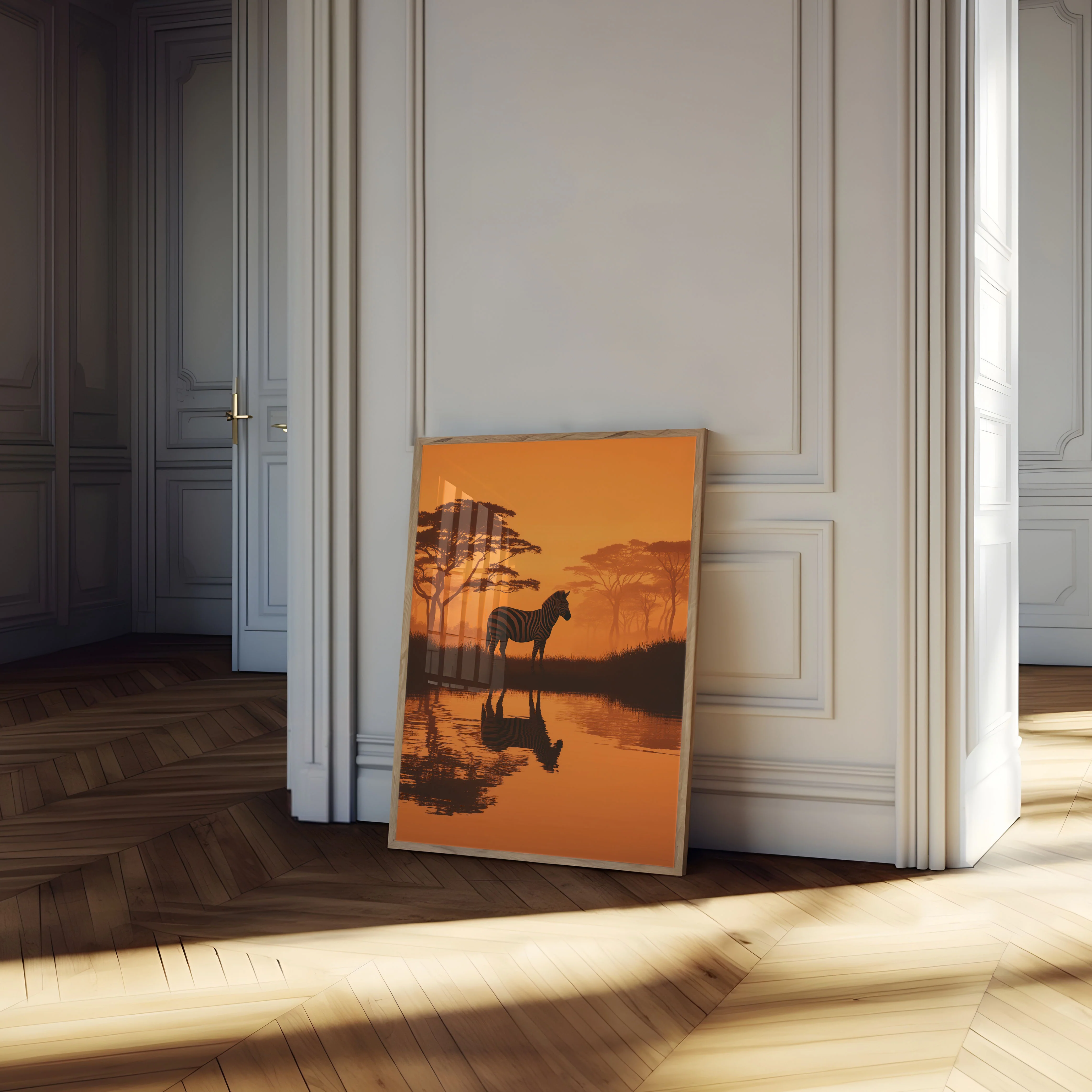 Serene Savanna Sunset Poster - Image 4