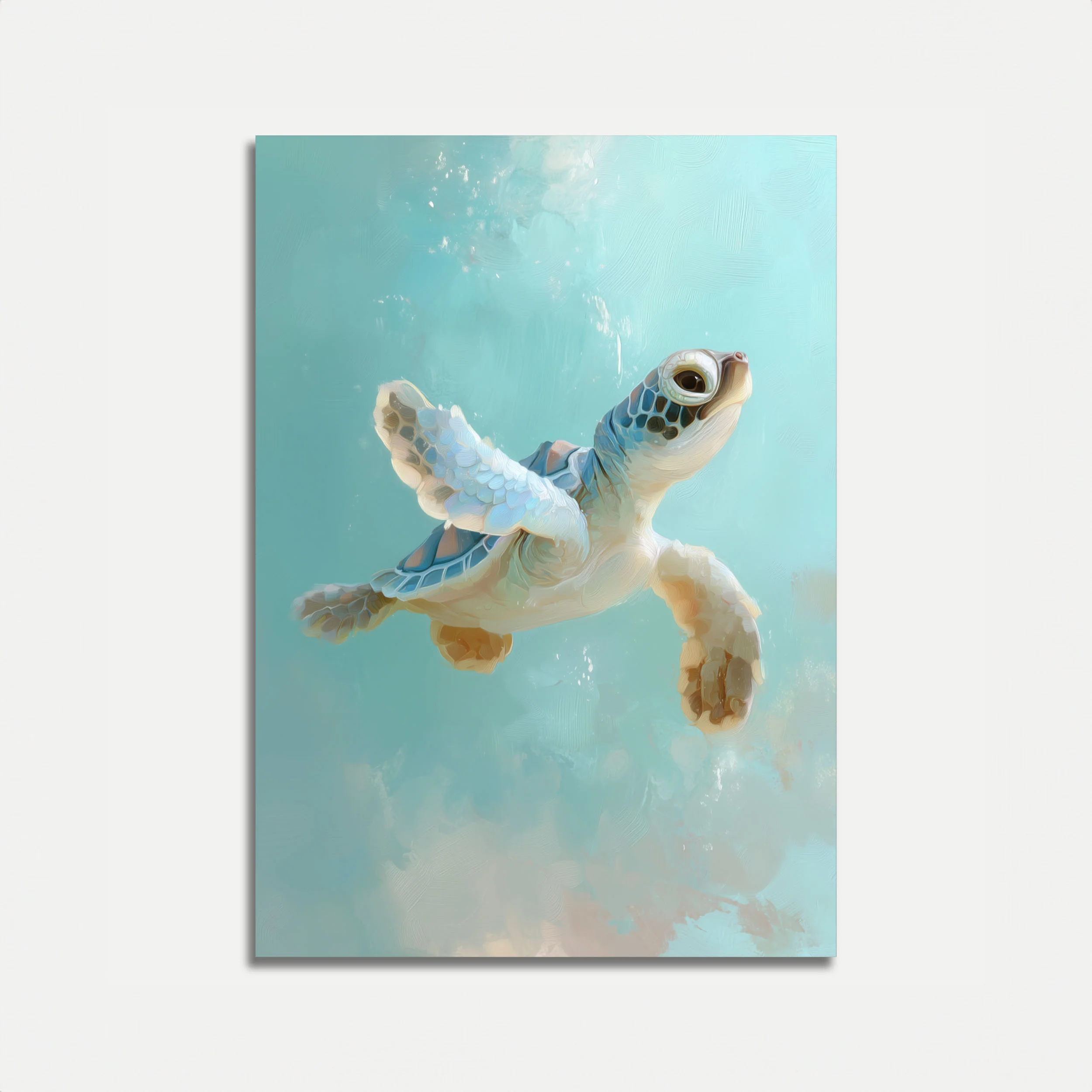 Serene Sea Turtle Swimming Poster