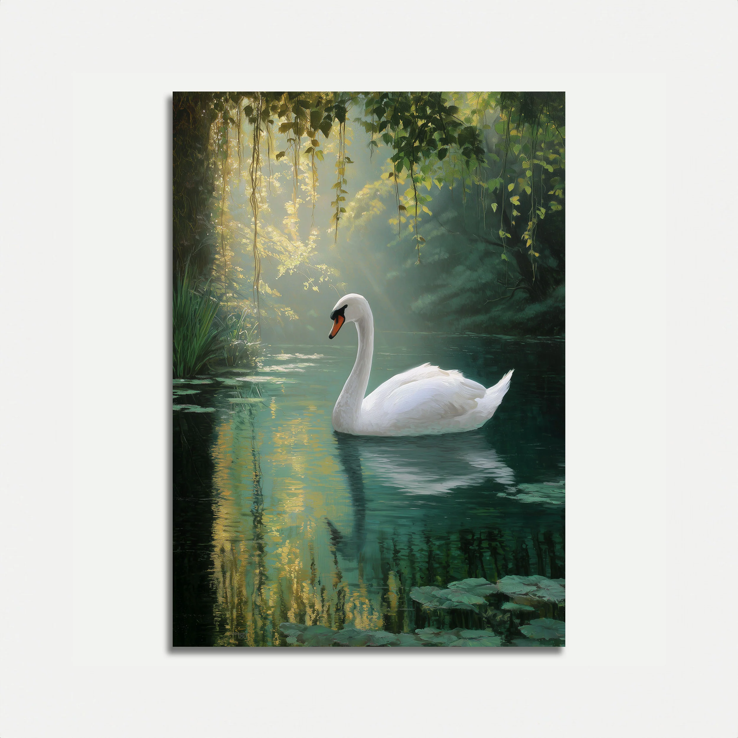 Serene Swan Lake Poster
