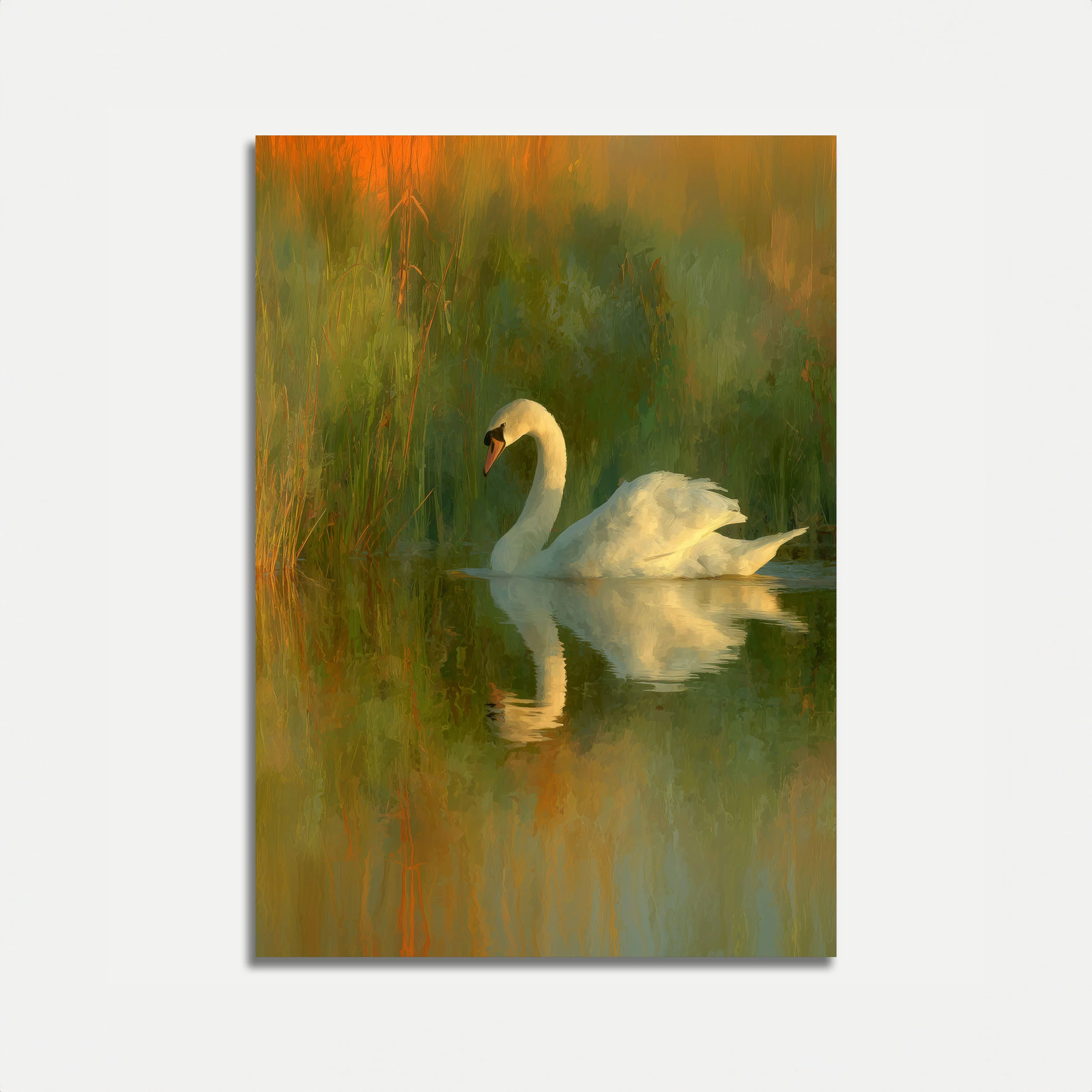 Serene Swan Lake Poster