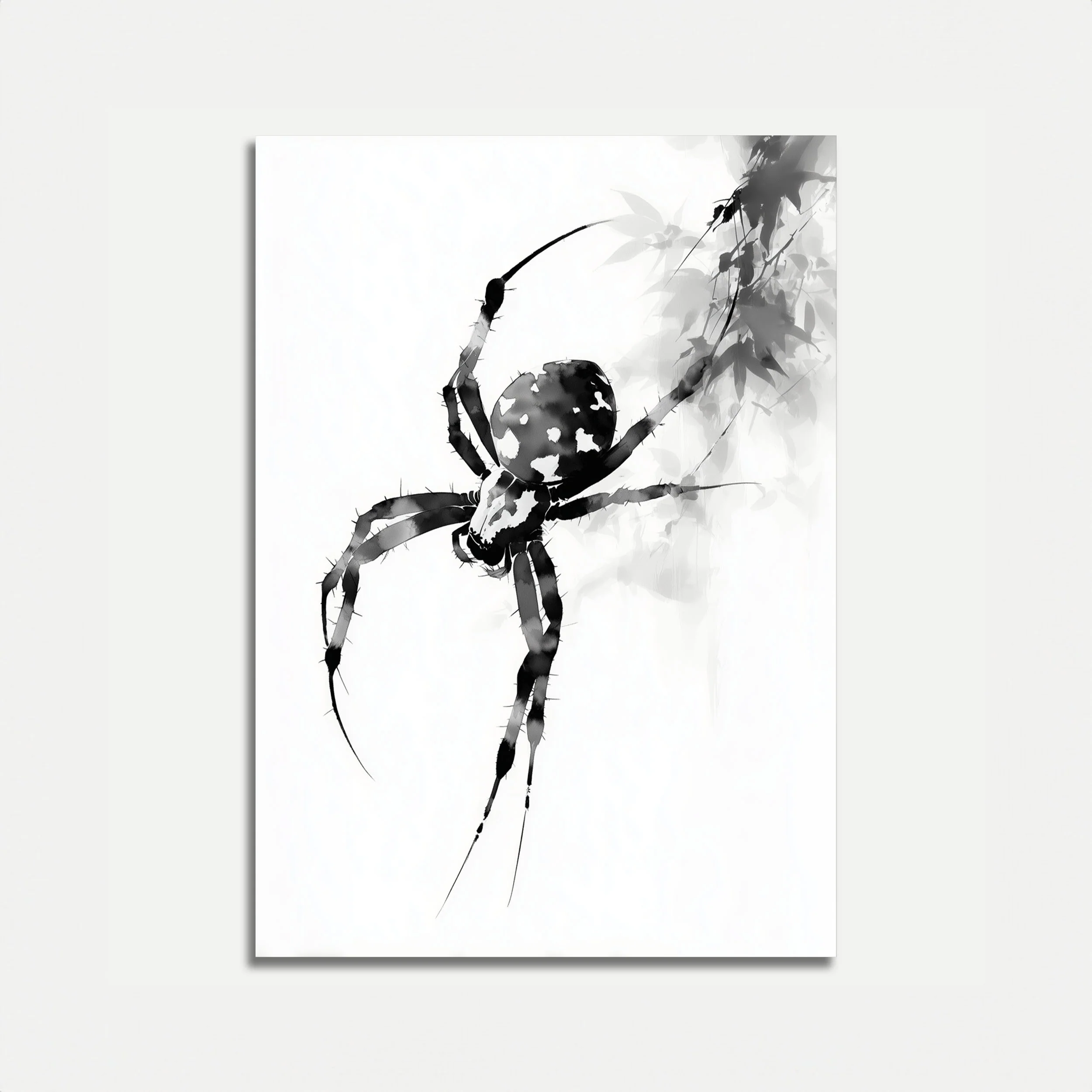 Shadowy Spider Silhouette Poster