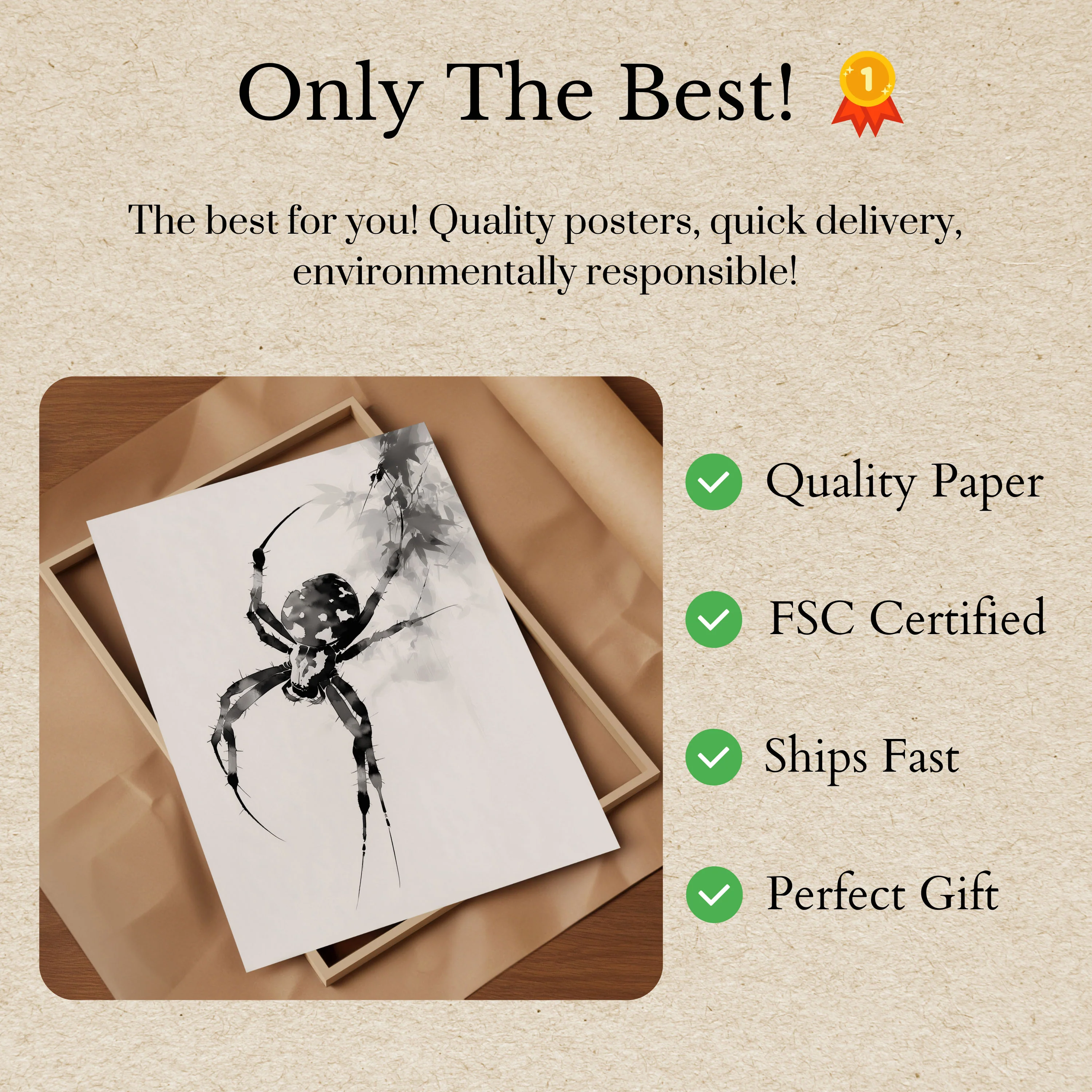 Shadowy Spider Silhouette Poster - Image 3