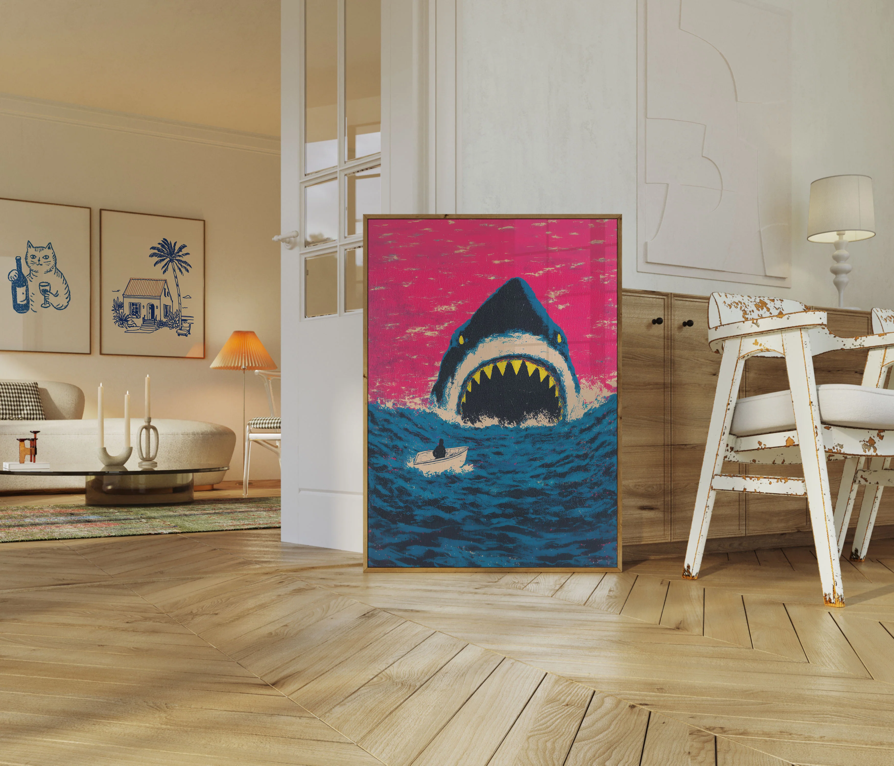 Shark Attack Ocean Poster - Image 5