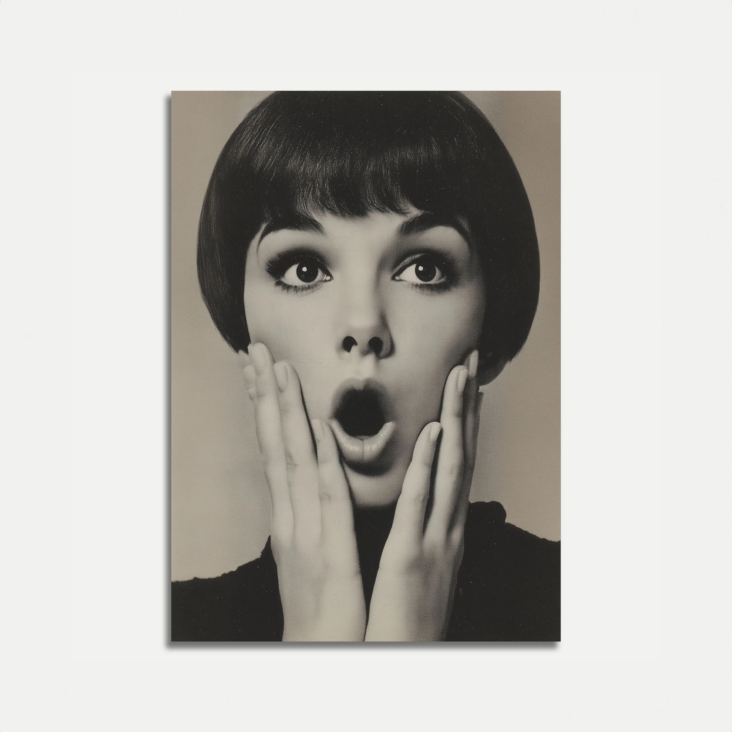 Shocked Expression Retro Poster
