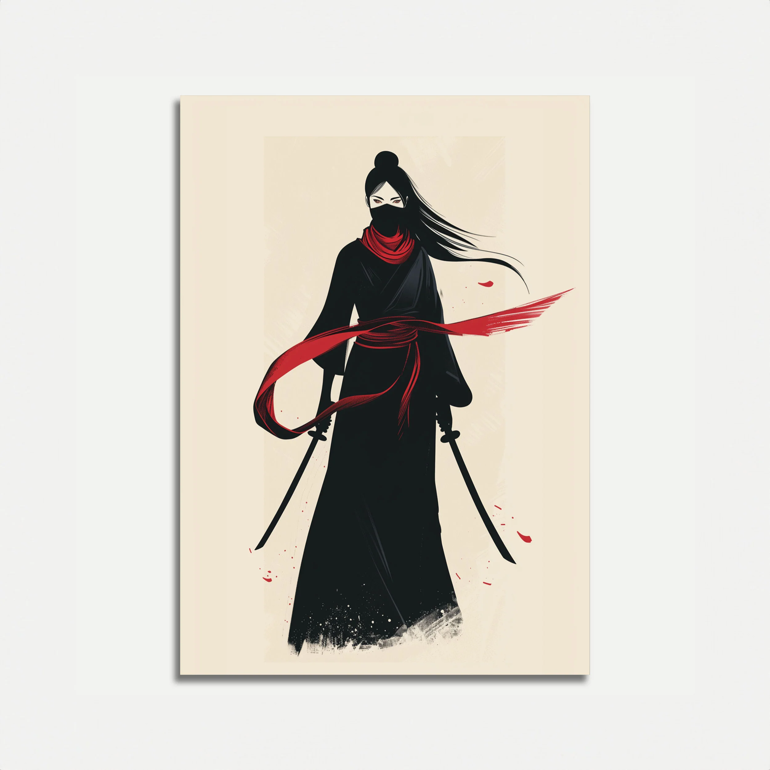 Silent Blade Samurai Woman Poster
