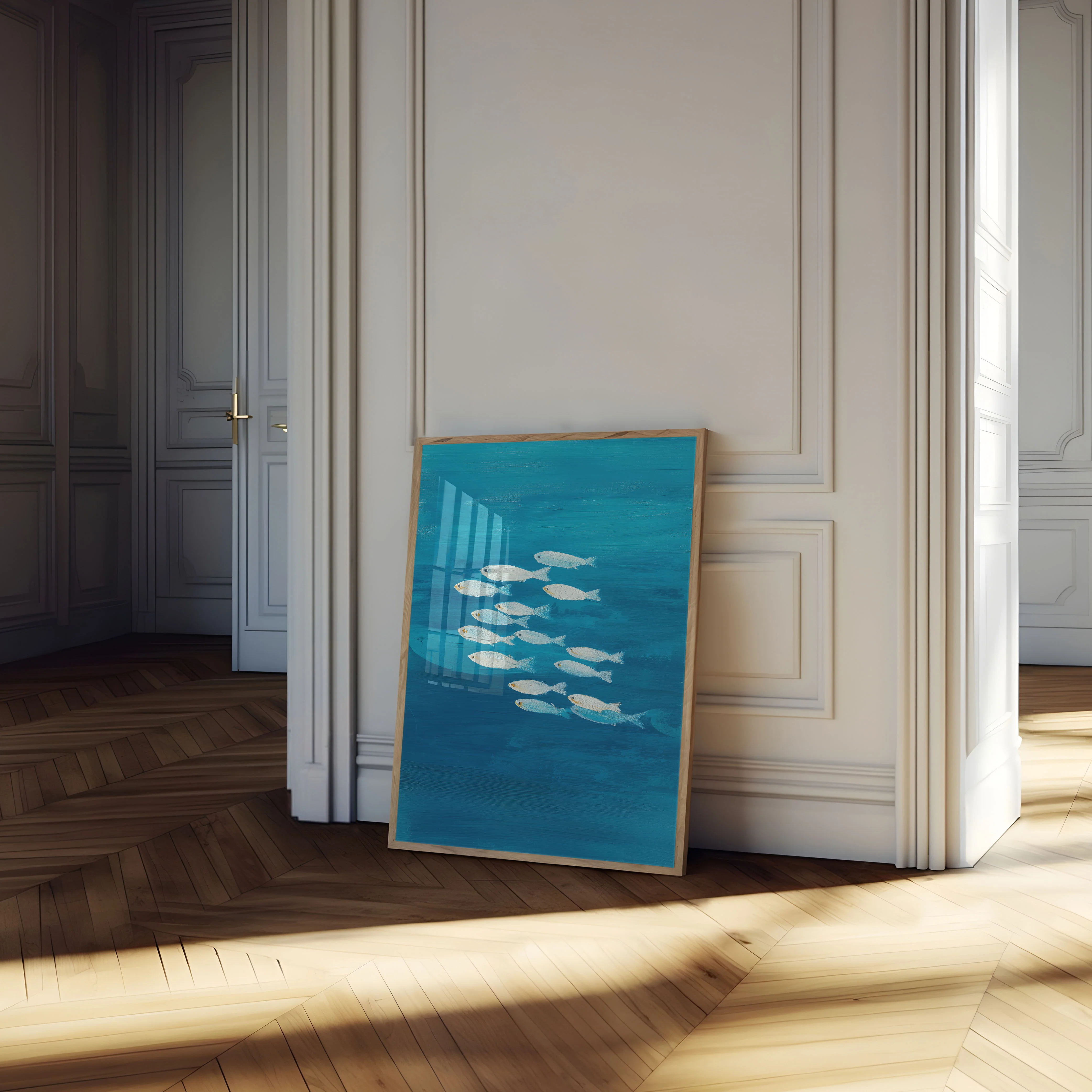 Silver School of Fish Poster - Image 4