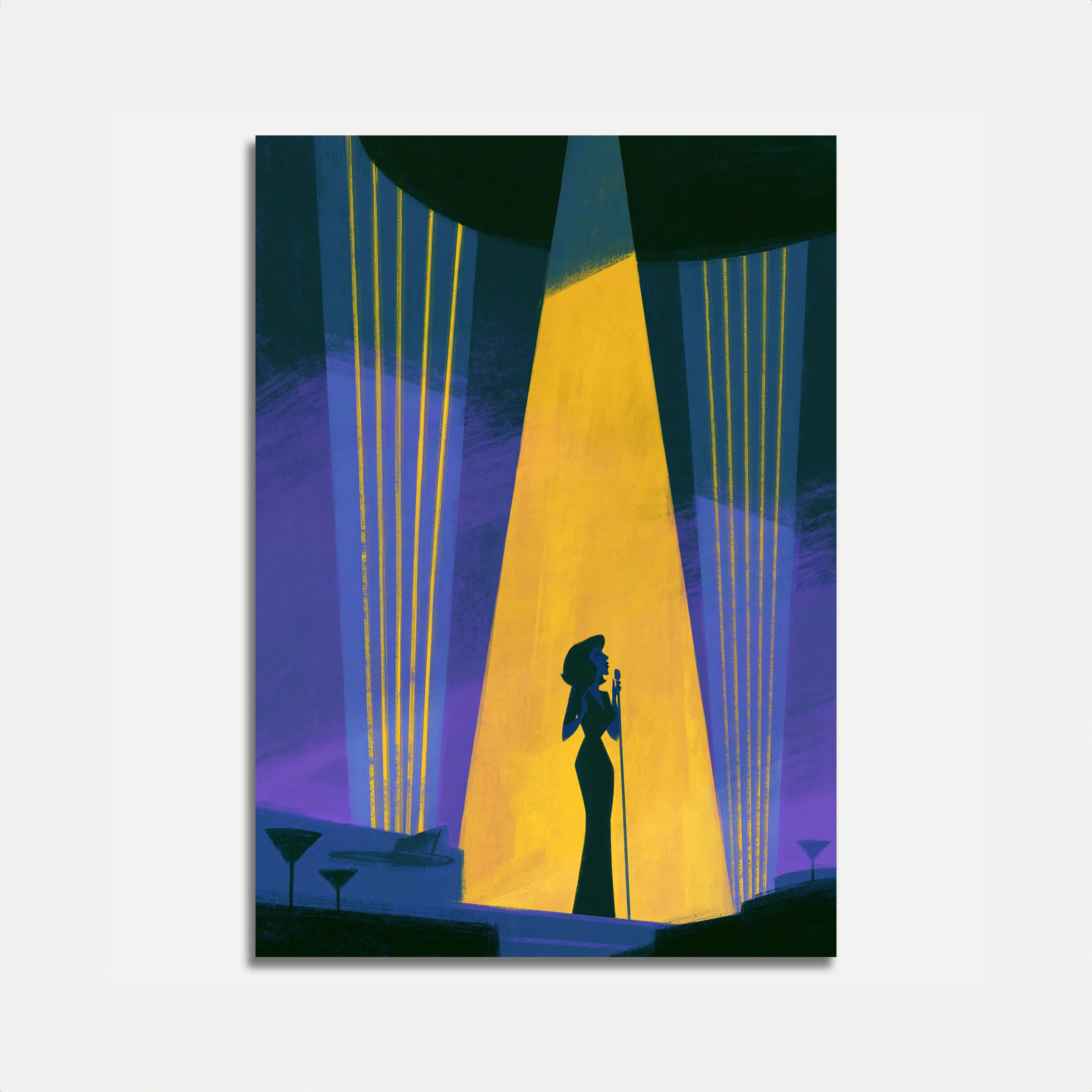 Singer on Stage Spotlight Poster