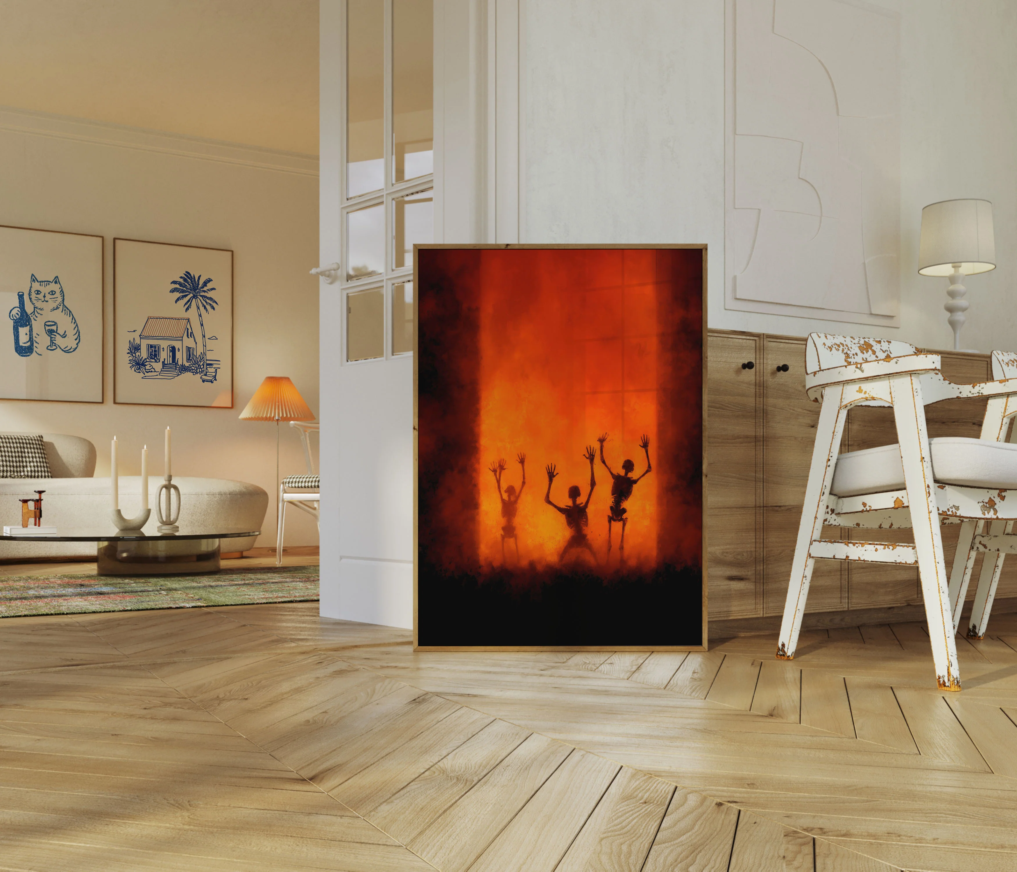 Skeletal Flame Dance Poster - Image 5