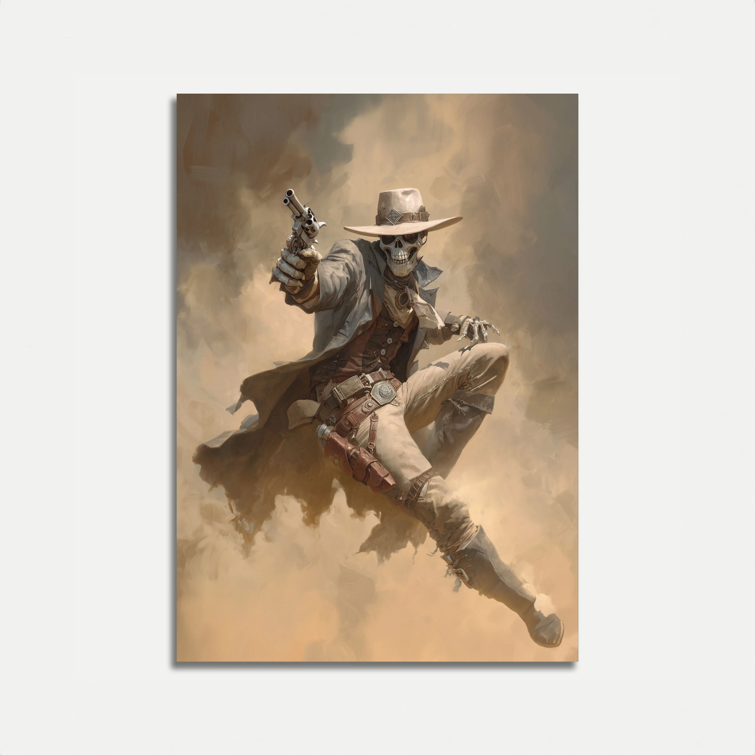 Skeleton Cowboy Gunslinger Poster