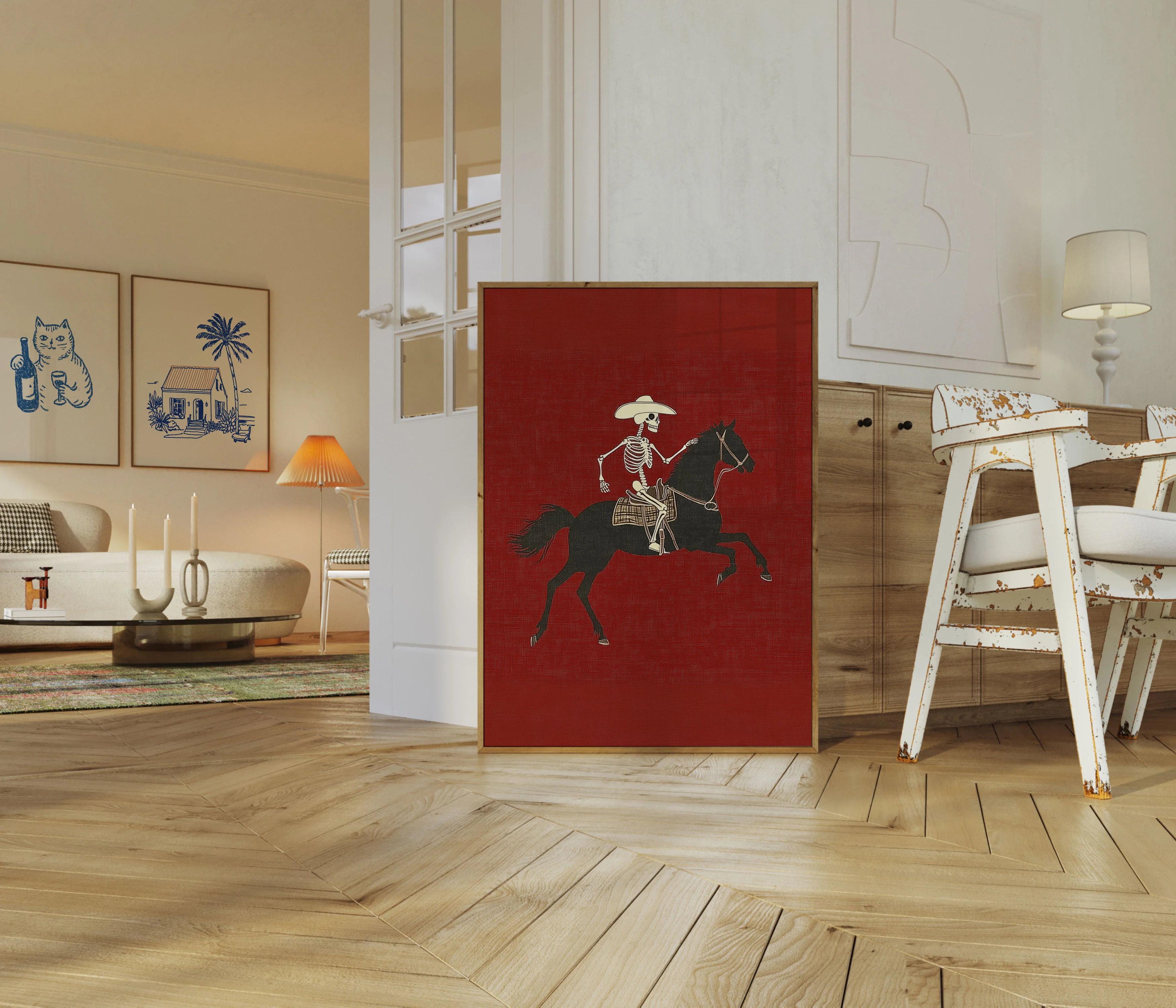 Skeleton Cowboy Horseback Rider Poster - Image 5
