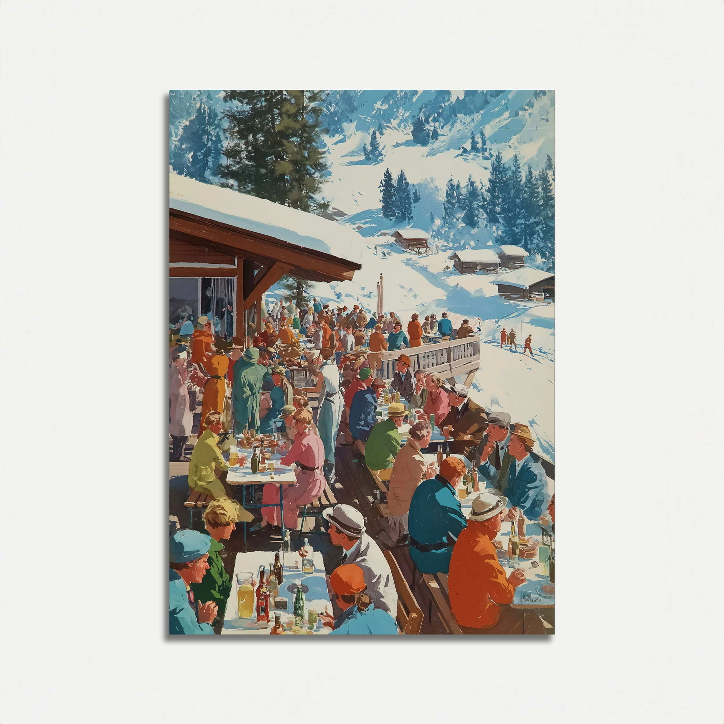 Ski Lodge Winter Gathering Poster