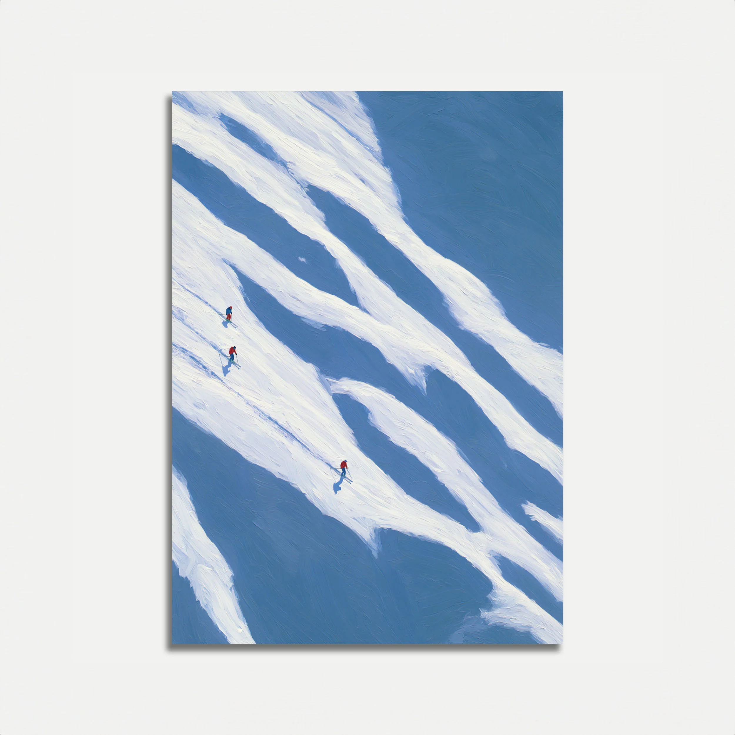 Skiers on Alpine Slopes Poster
