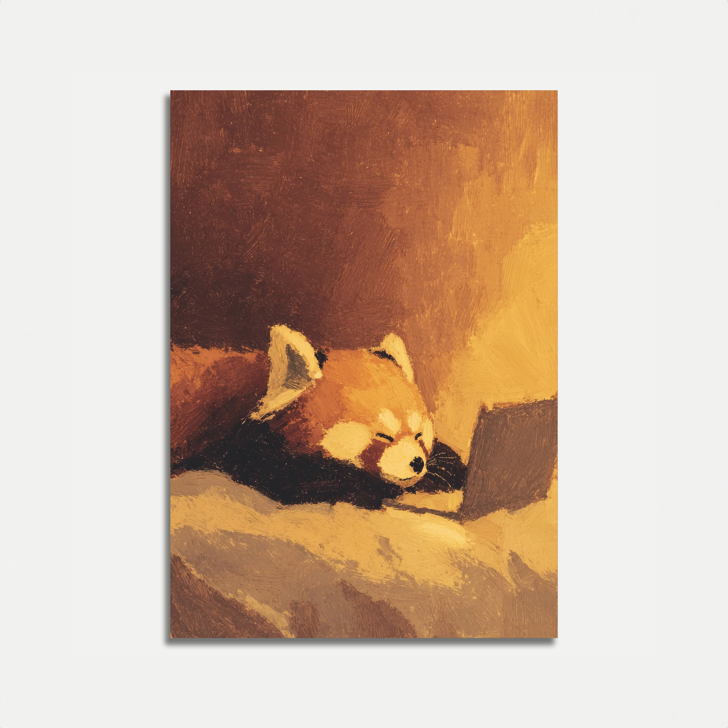 Sleepy Fox in Golden Light Poster